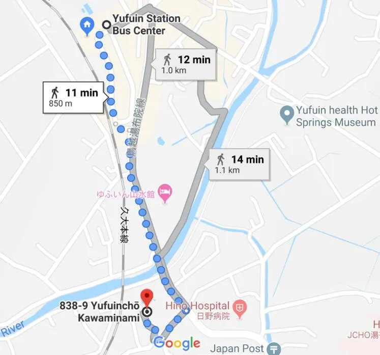 Location in Yufuin Onsen Hasuwa Inn