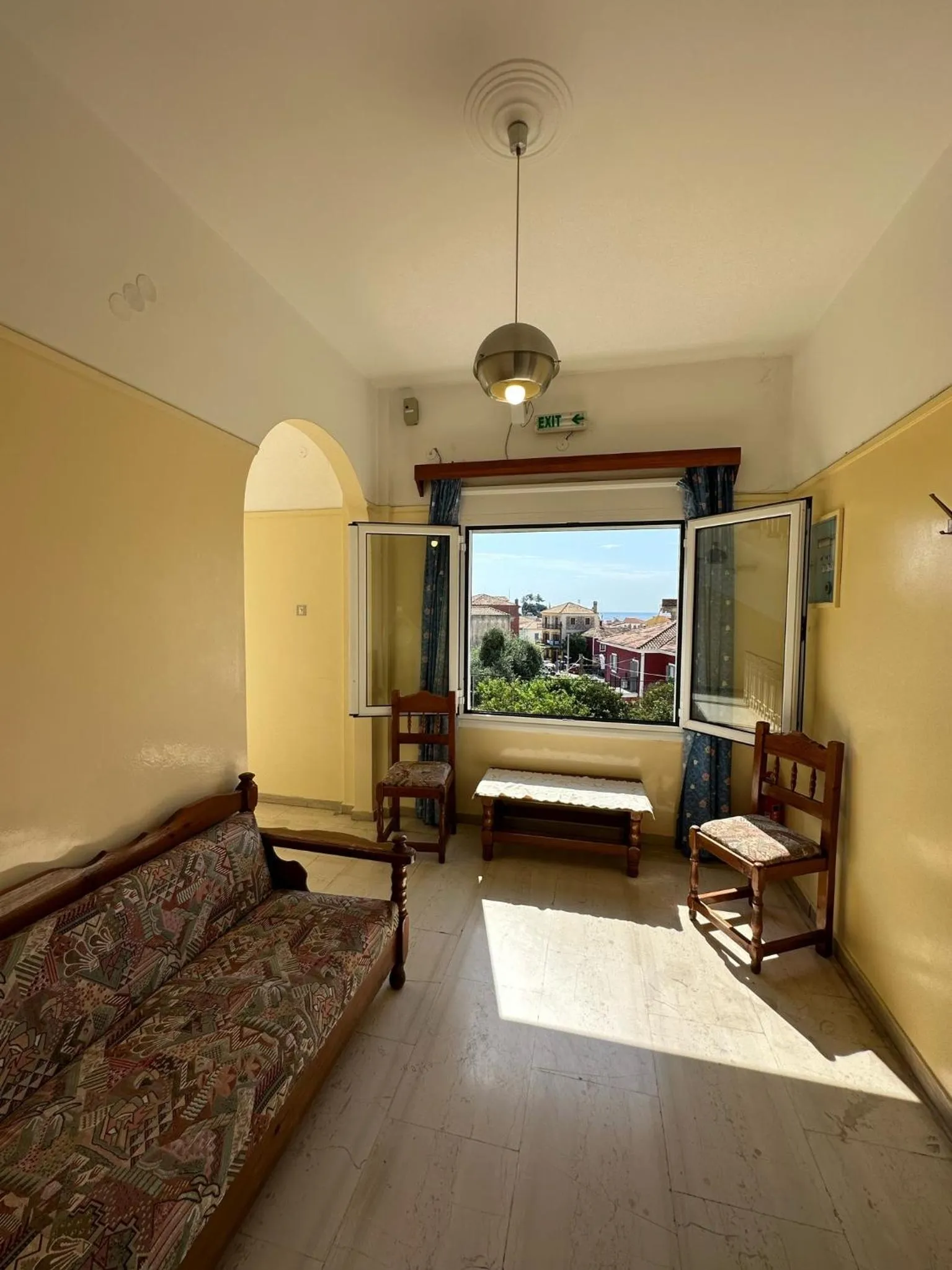 Seating area in Hotel Galini