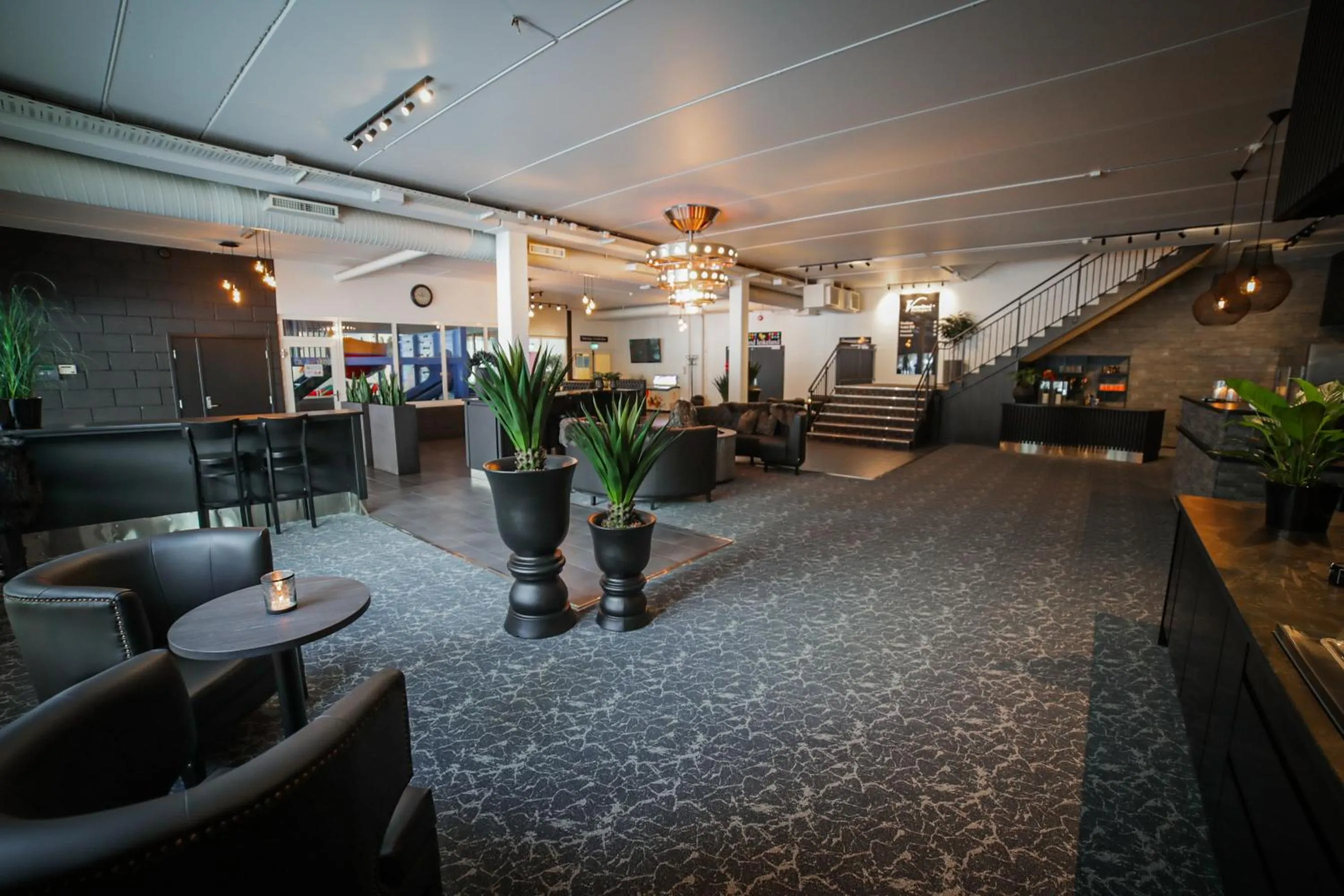 Lobby or reception in Vesterland Feriepark Hytter, hotell og leikeland
