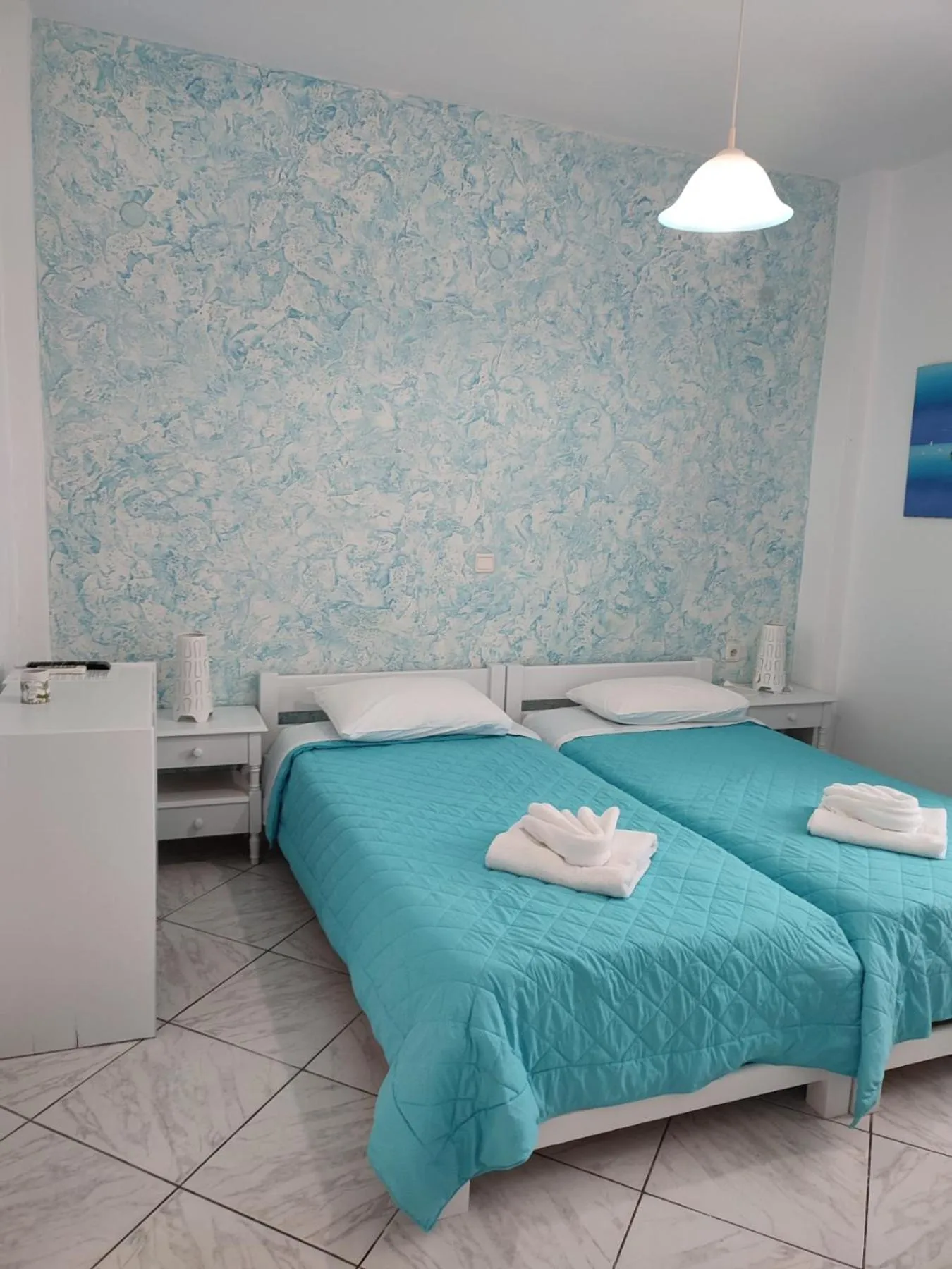 Bed in Pension Sofia Amorgos-Katapola