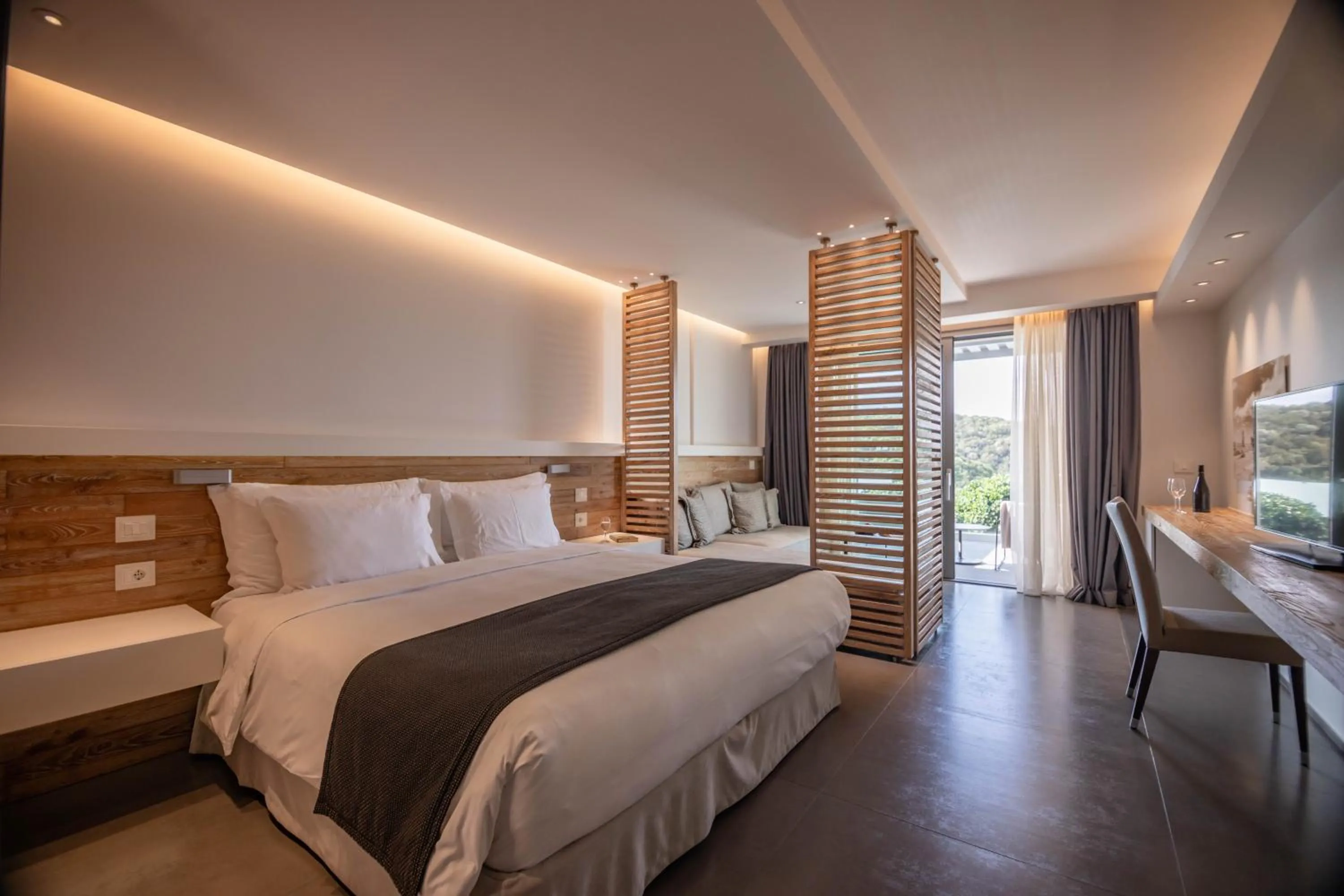 Bed in Movenpick Resort Agios Nikolaos Sivota