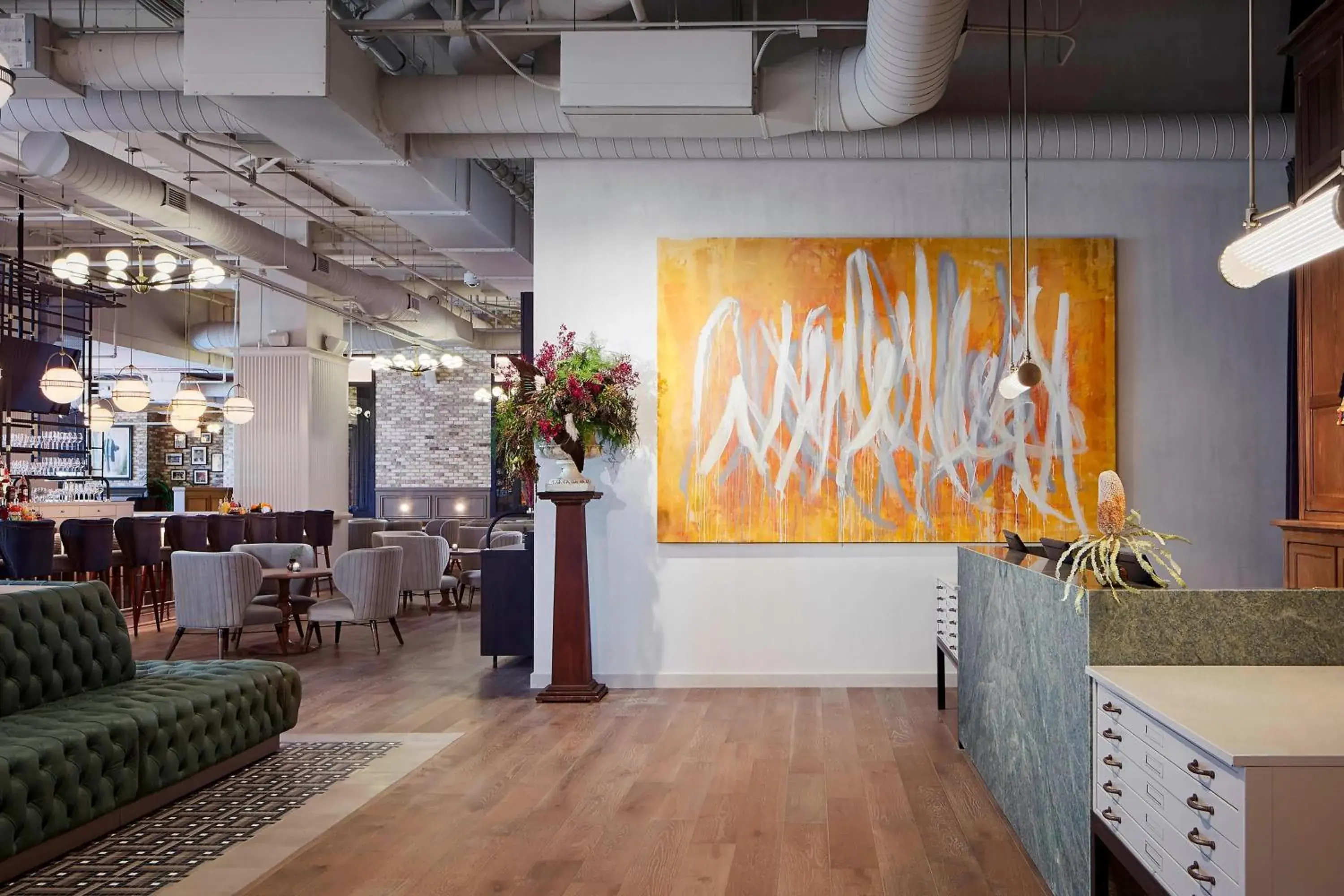 Lobby or reception in Hotel Zachary, Chicago, a Tribute Portfolio Hotel Lobby or reception in Hotel Zachary, Chicago, a Tribute Portfolio Hotel