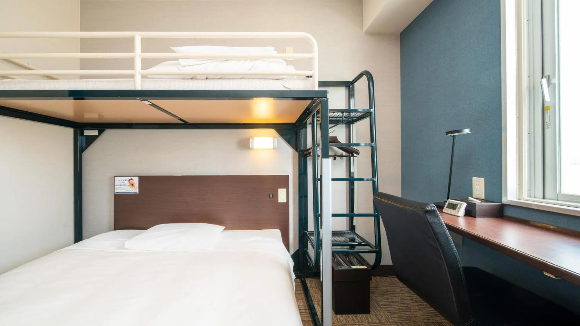 Bed in Super Hotel Naha Shintoshin