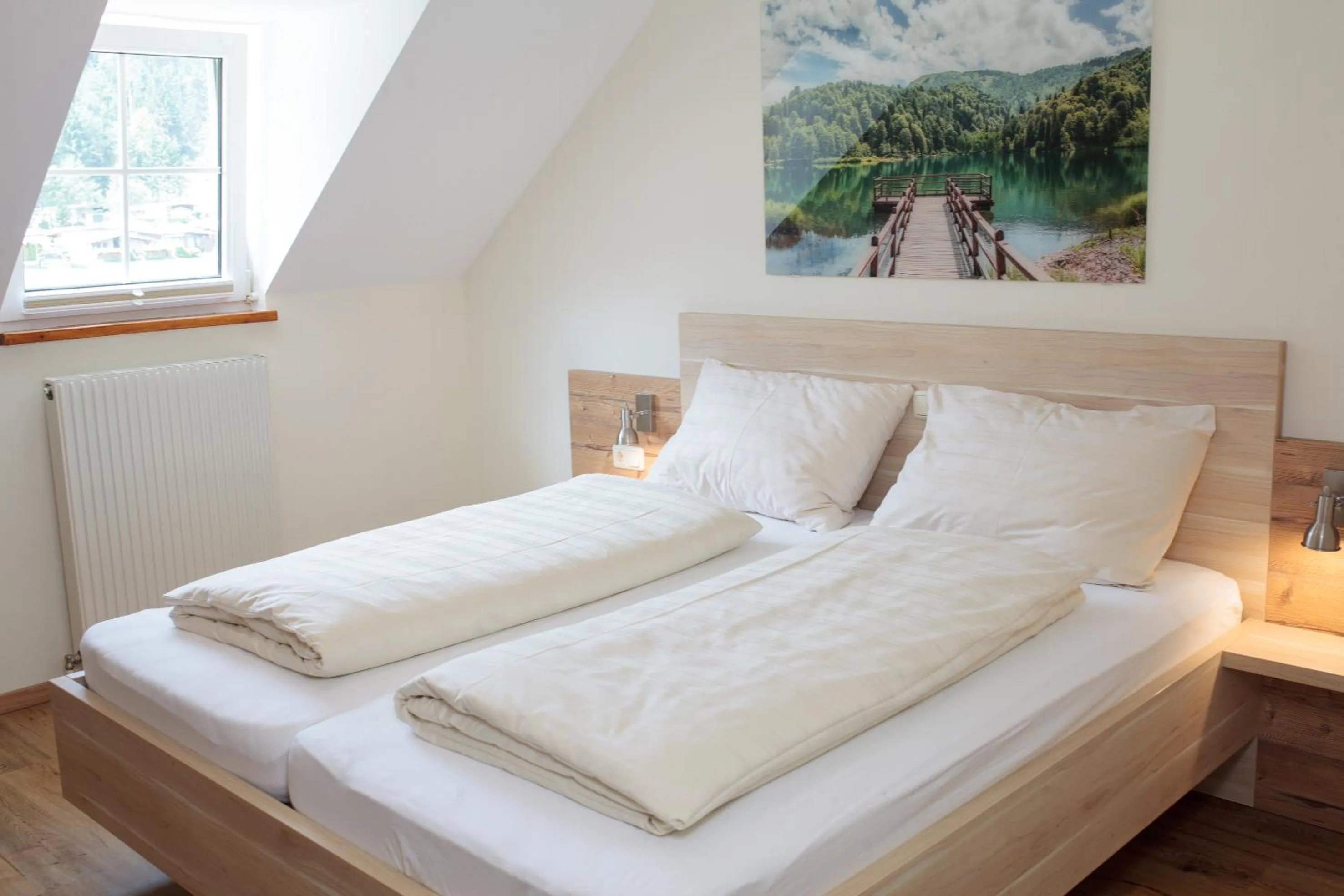 Bed in Pension Pirkdorfer See