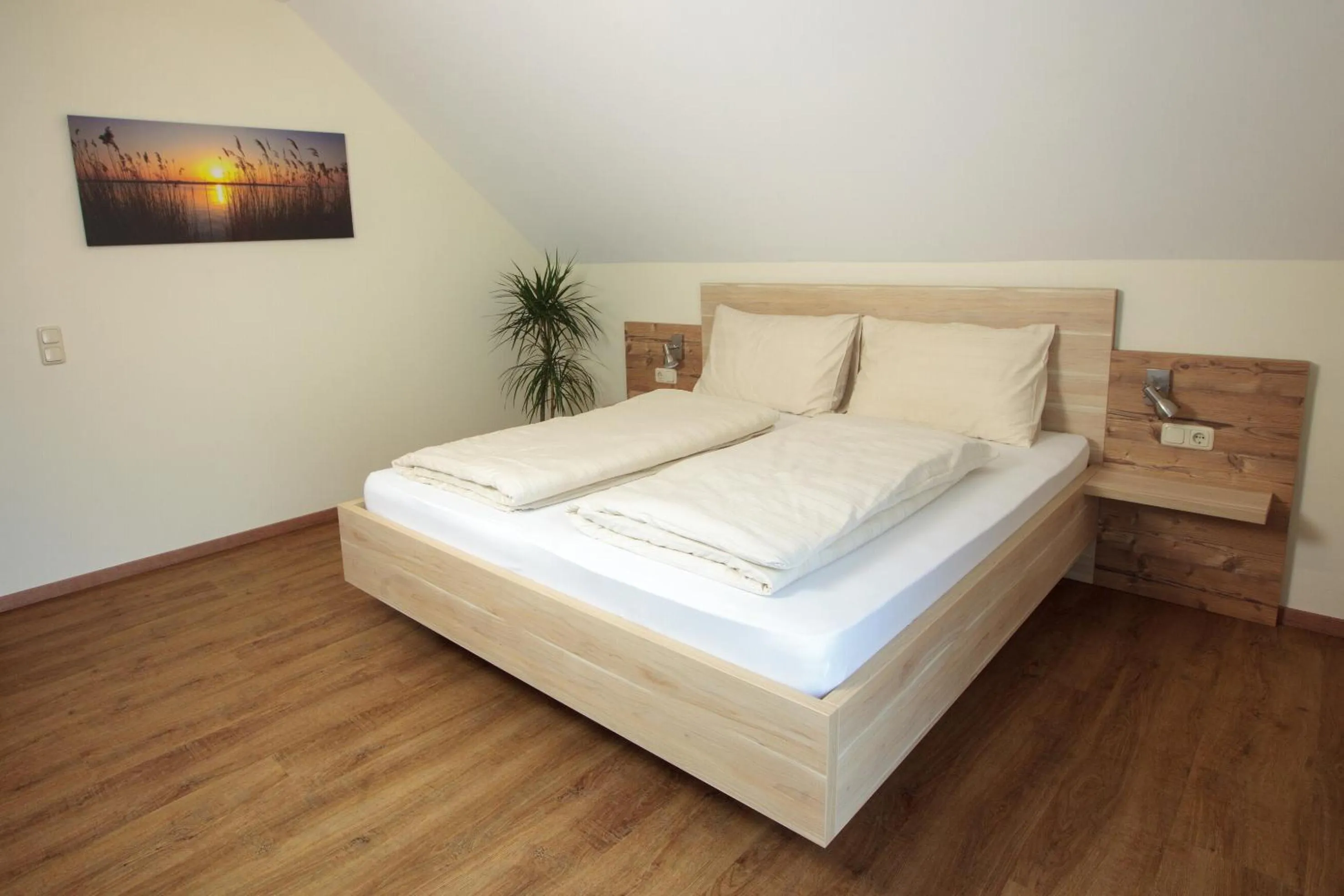 Bed in Pension Pirkdorfer See