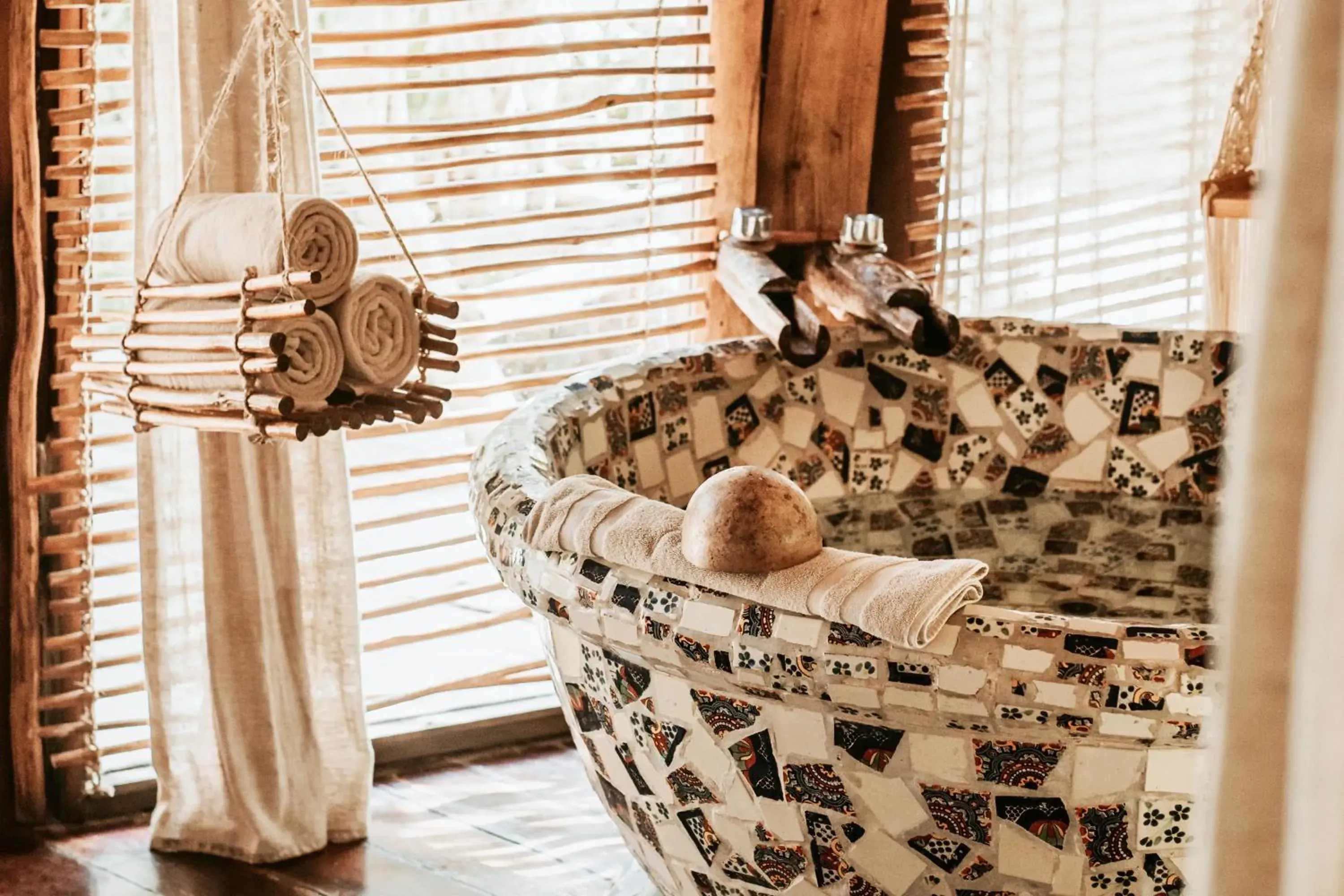 Bathroom, Bed in Azulik - Adults Only Bathroom, Bed in Azulik - Adults Only