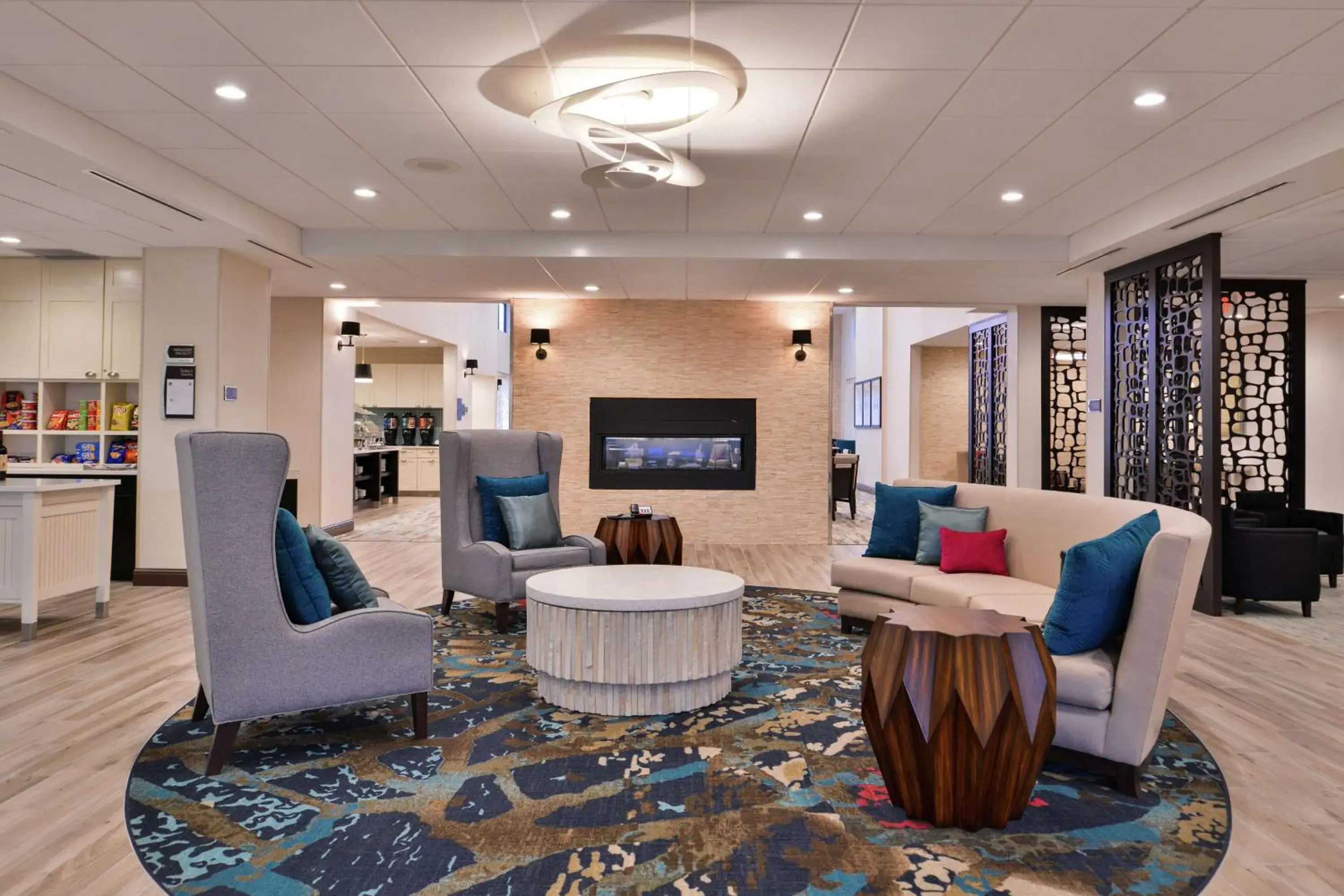 Lobby or reception in Homewood Suites Des Moines Airport Lobby or reception in Homewood Suites Des Moines Airport