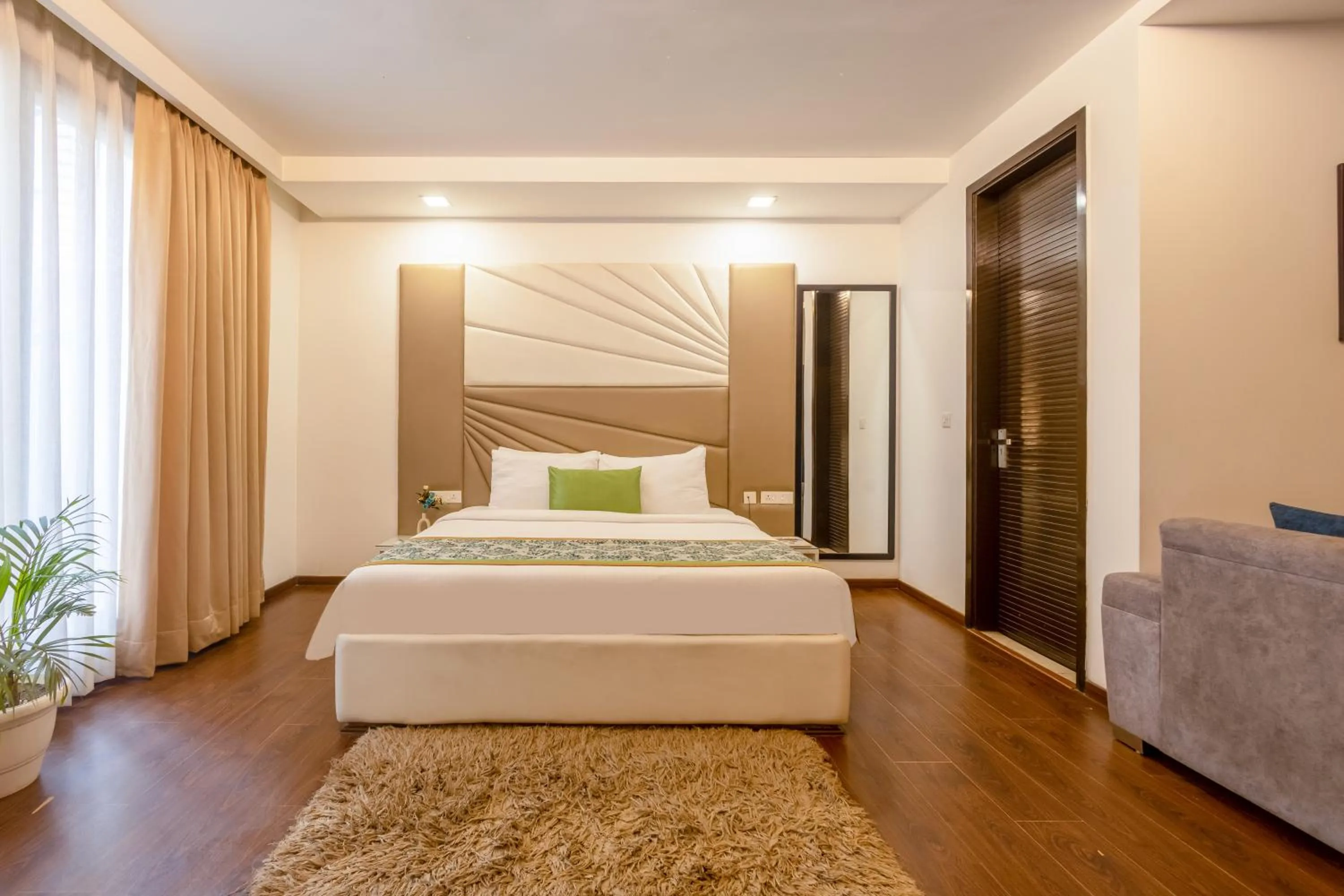 Bed in Vivid Boutique Hotel, Medanta, Gurugram