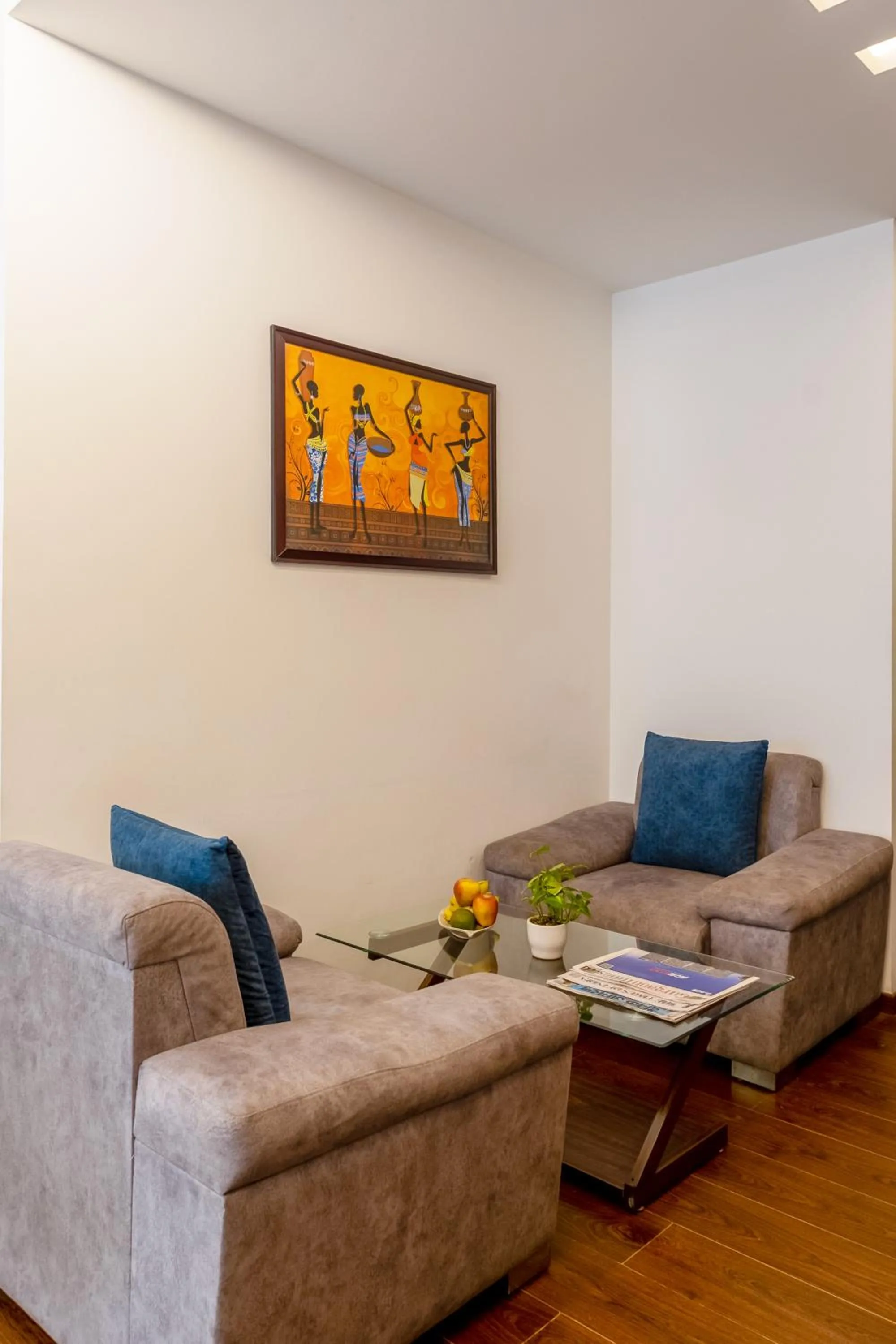 Seating area in Vivid Boutique Hotel, Medanta, Gurugram