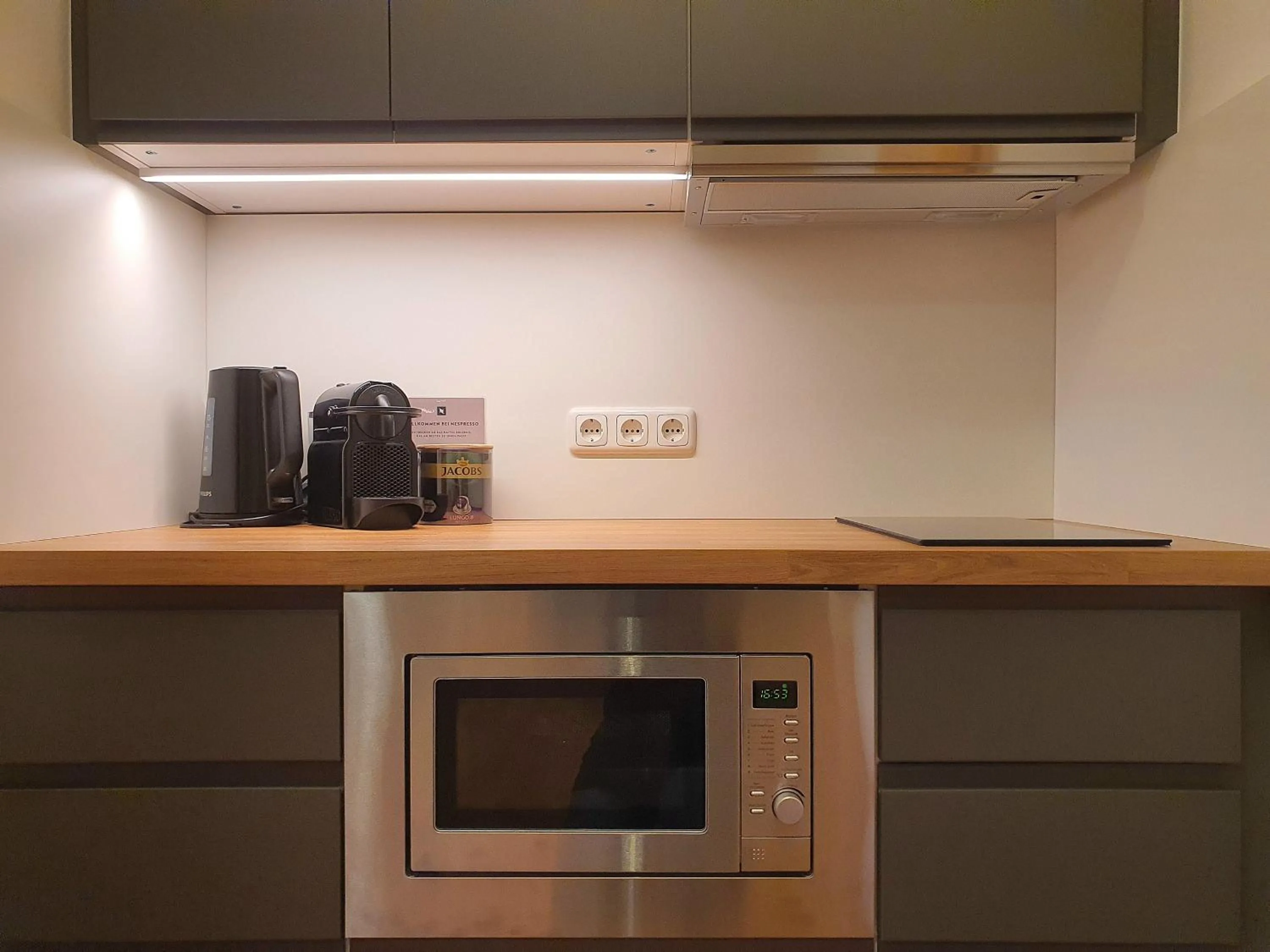 Kitchen or kitchenette in Hotel am Schwanberg