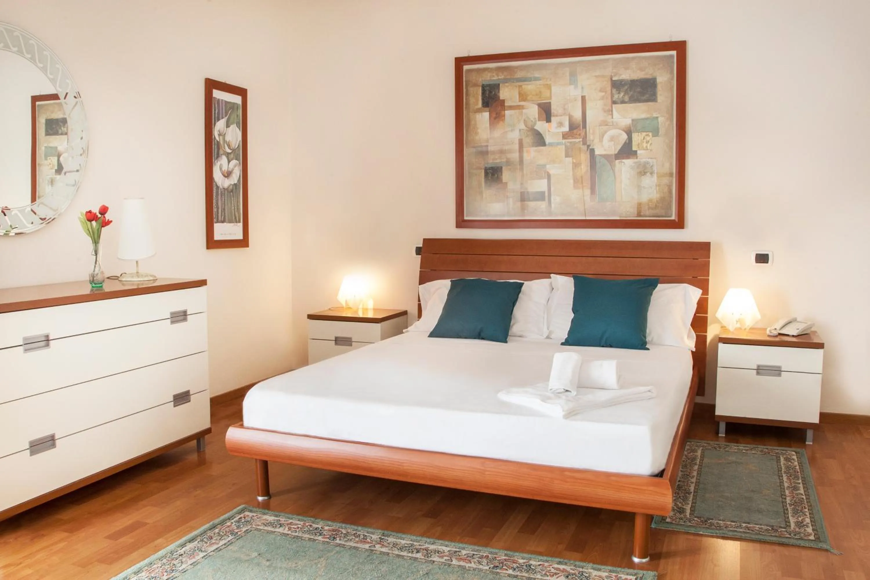 Living room, Bed in Blu Hotel