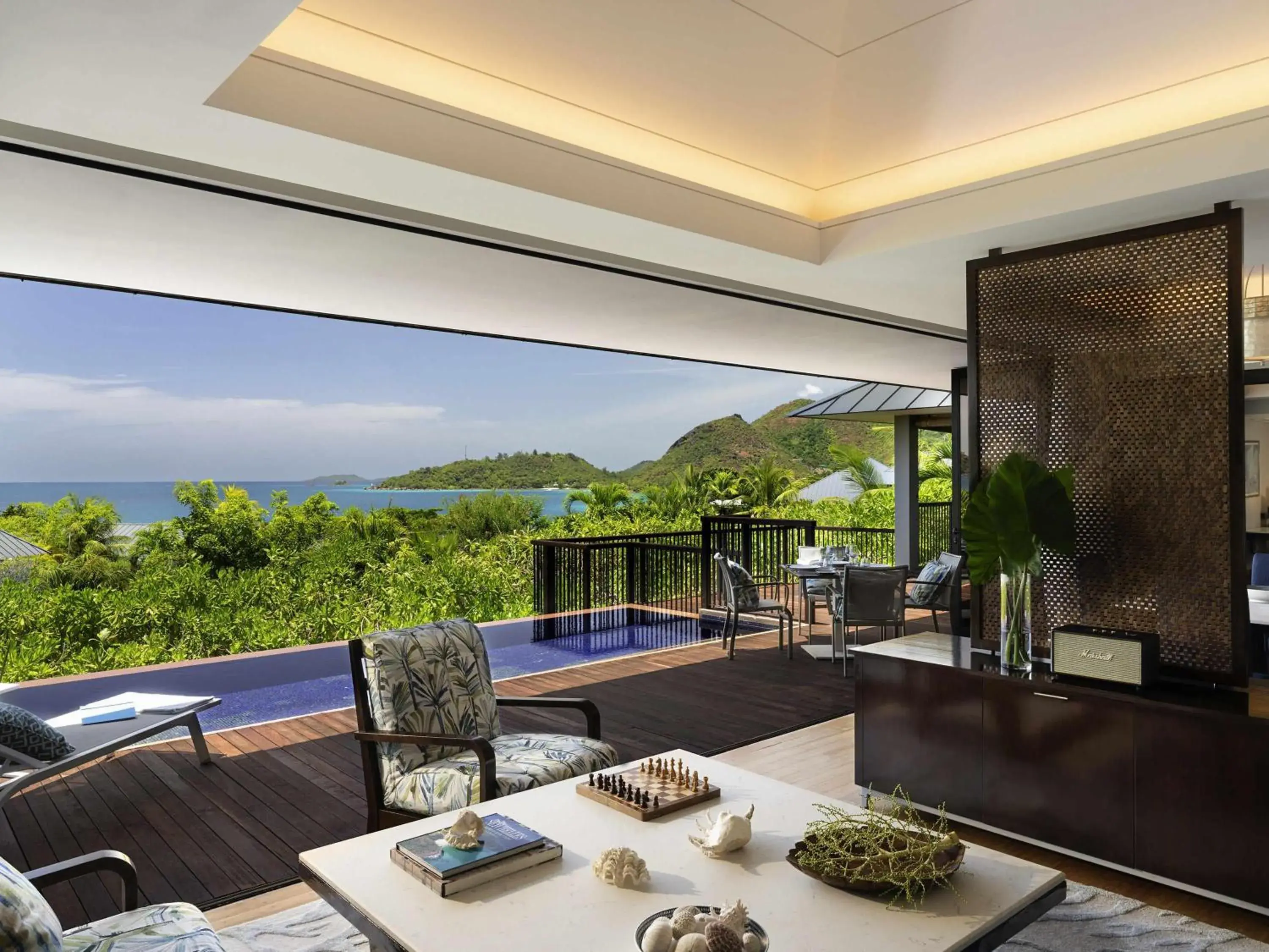 Bedroom in Raffles Seychelles Bedroom in Raffles Seychelles