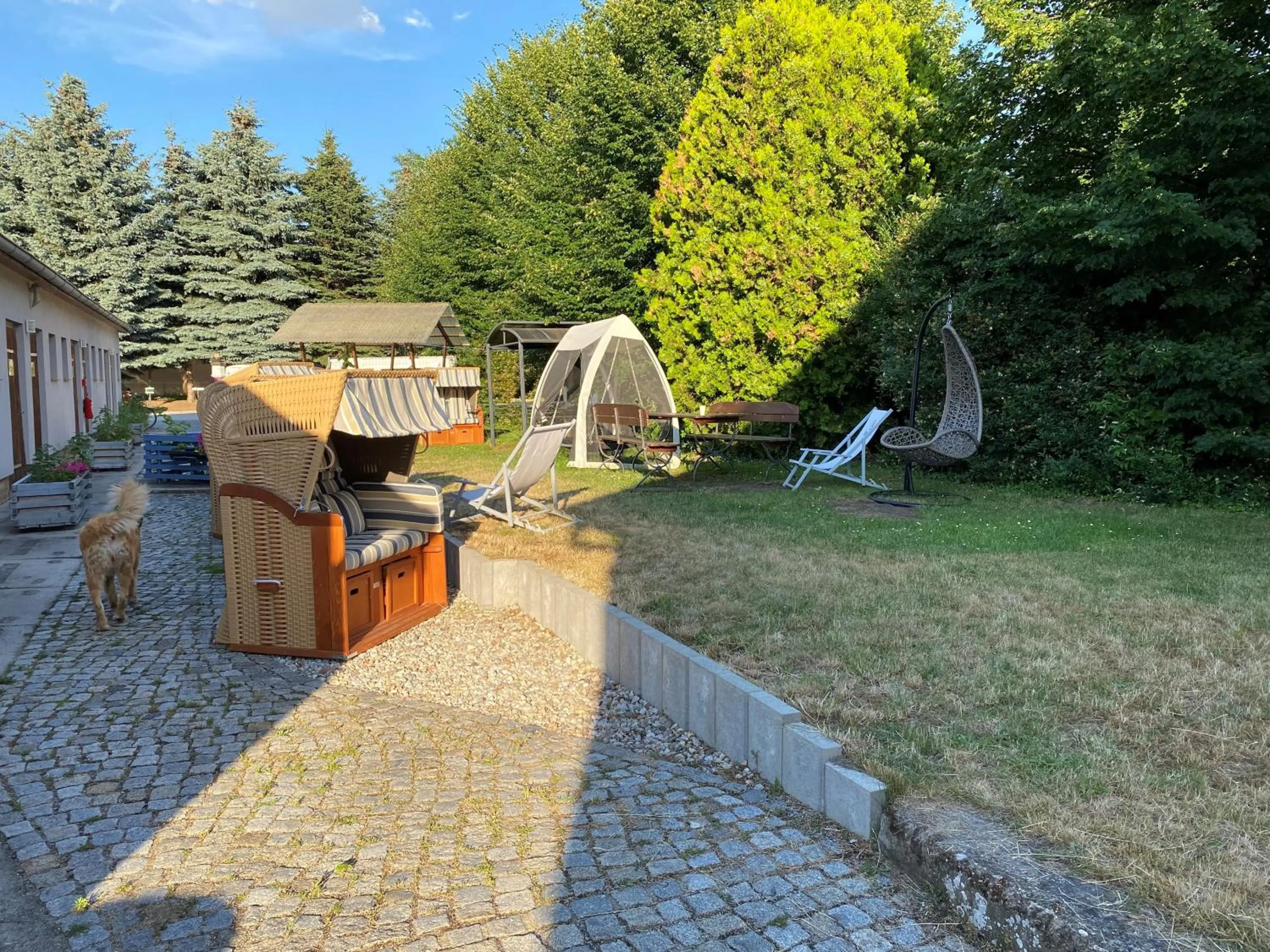 Garden view in Ostsee Radlerpension Peitz