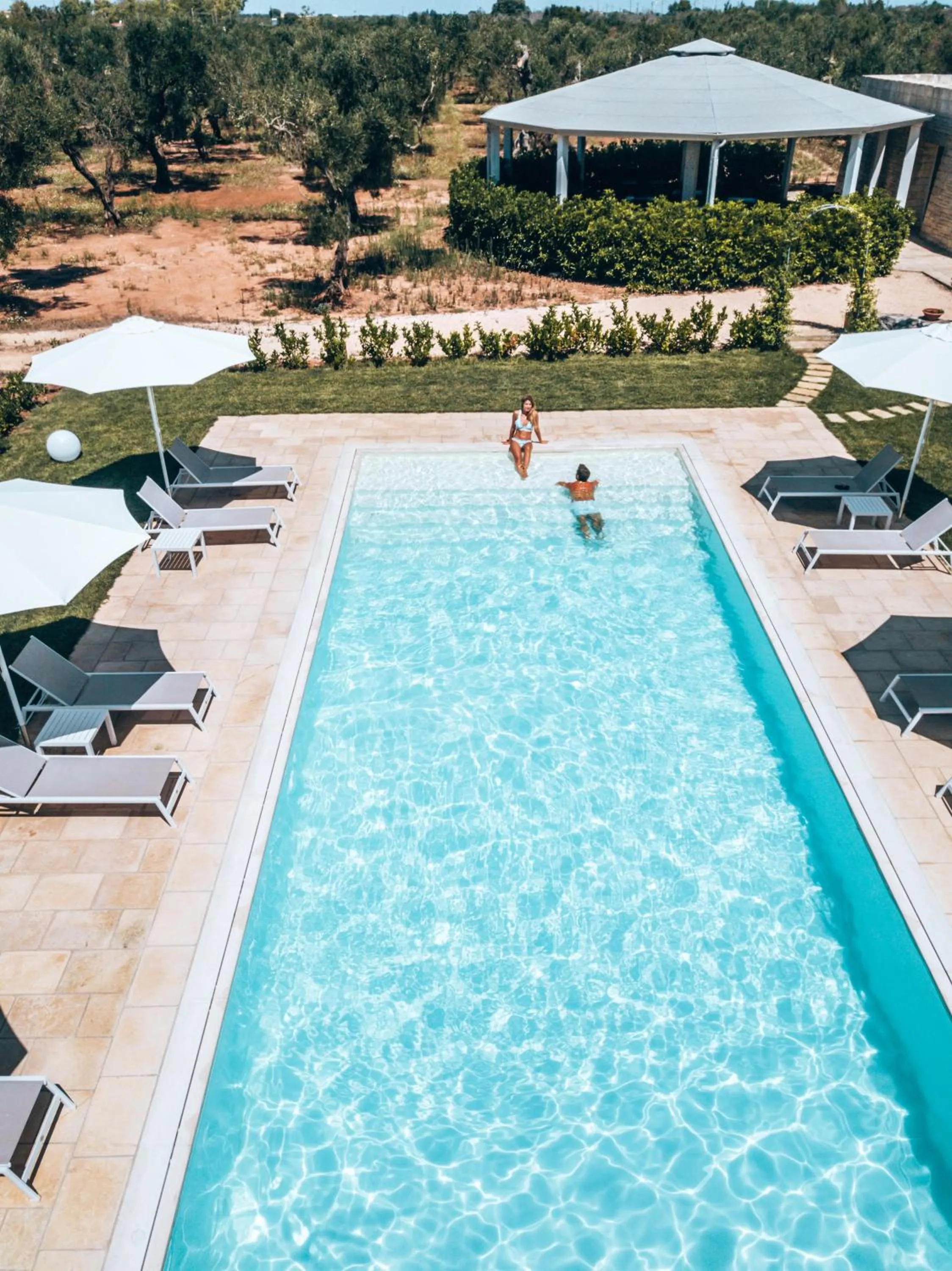 Pool view in Tenuta Pigliano Hotel