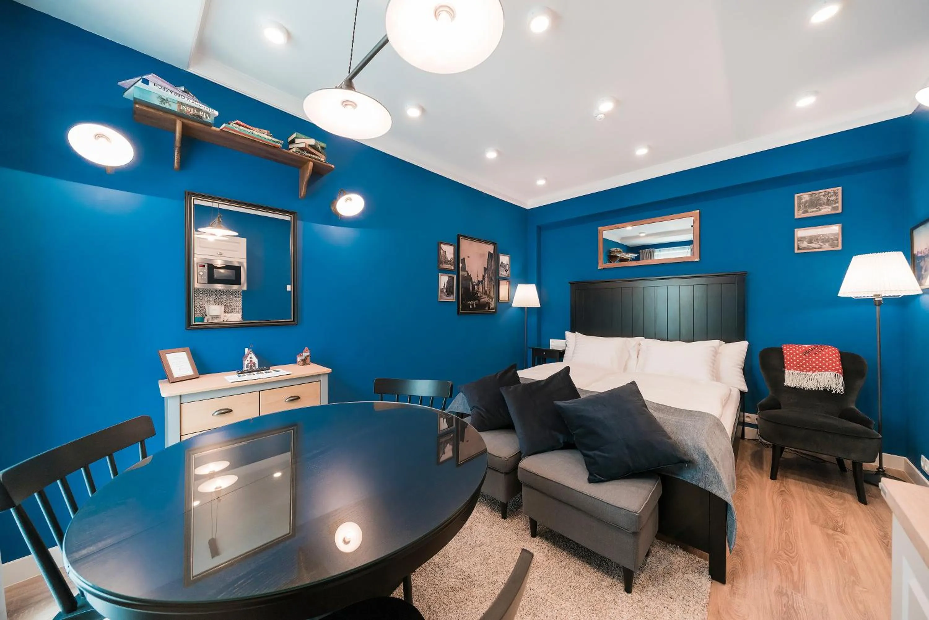 Living room, Bed in Revelton Studios Františkovy Lázně