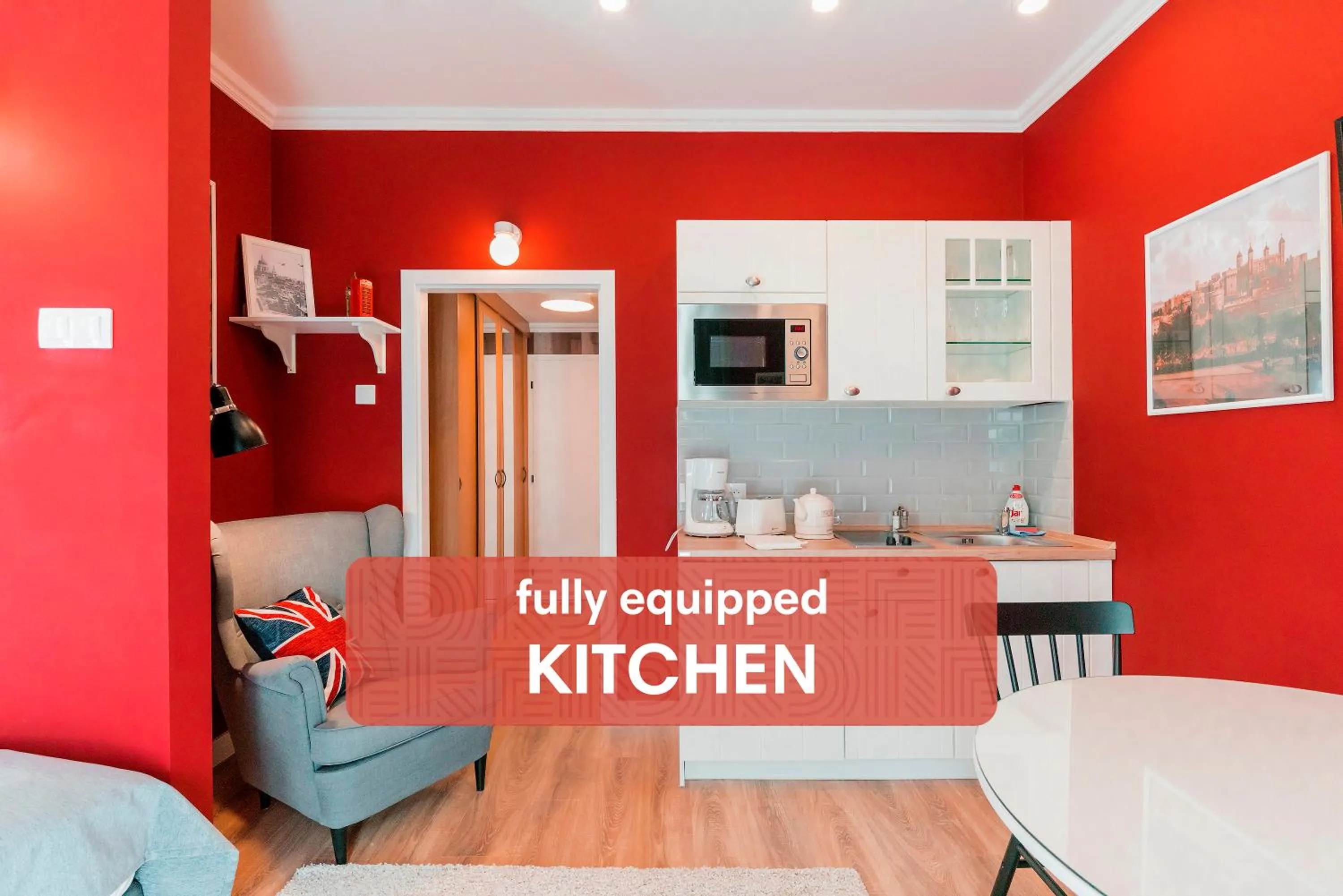 kitchen in Revelton Studios Františkovy Lázně