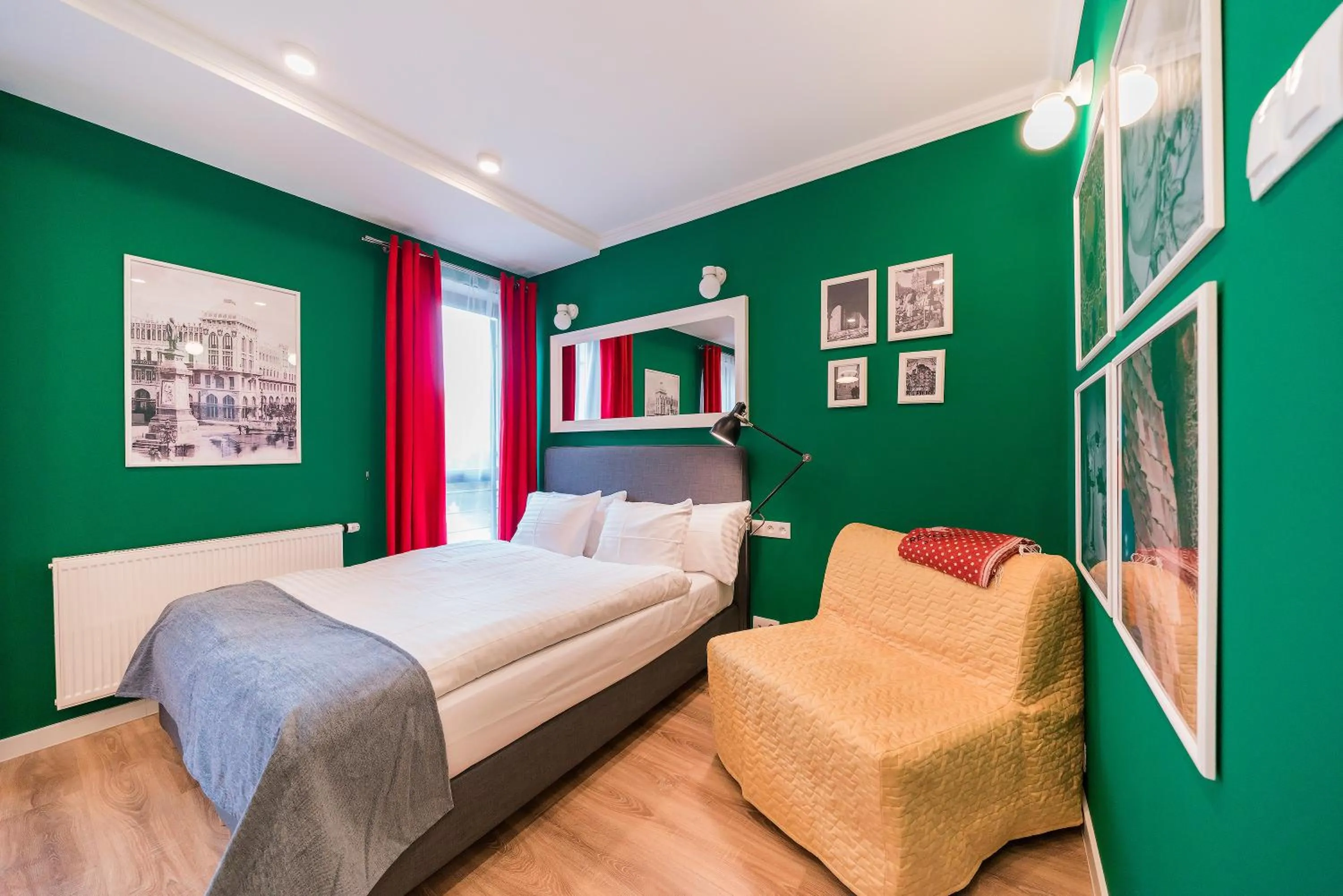 Living room, Bed in Revelton Studios Františkovy Lázně