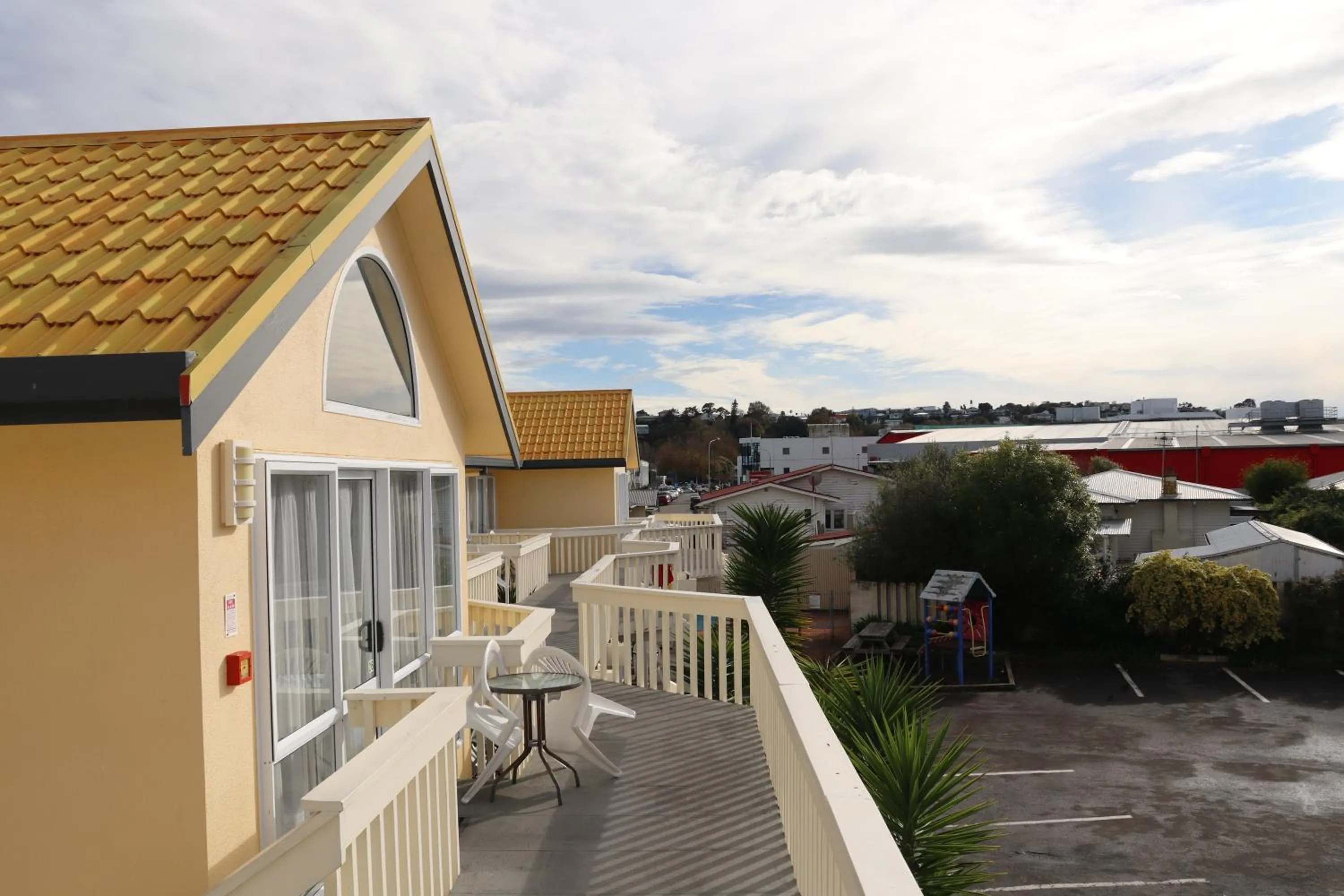 Balcony/Terrace in BK's Fountain Court Motel