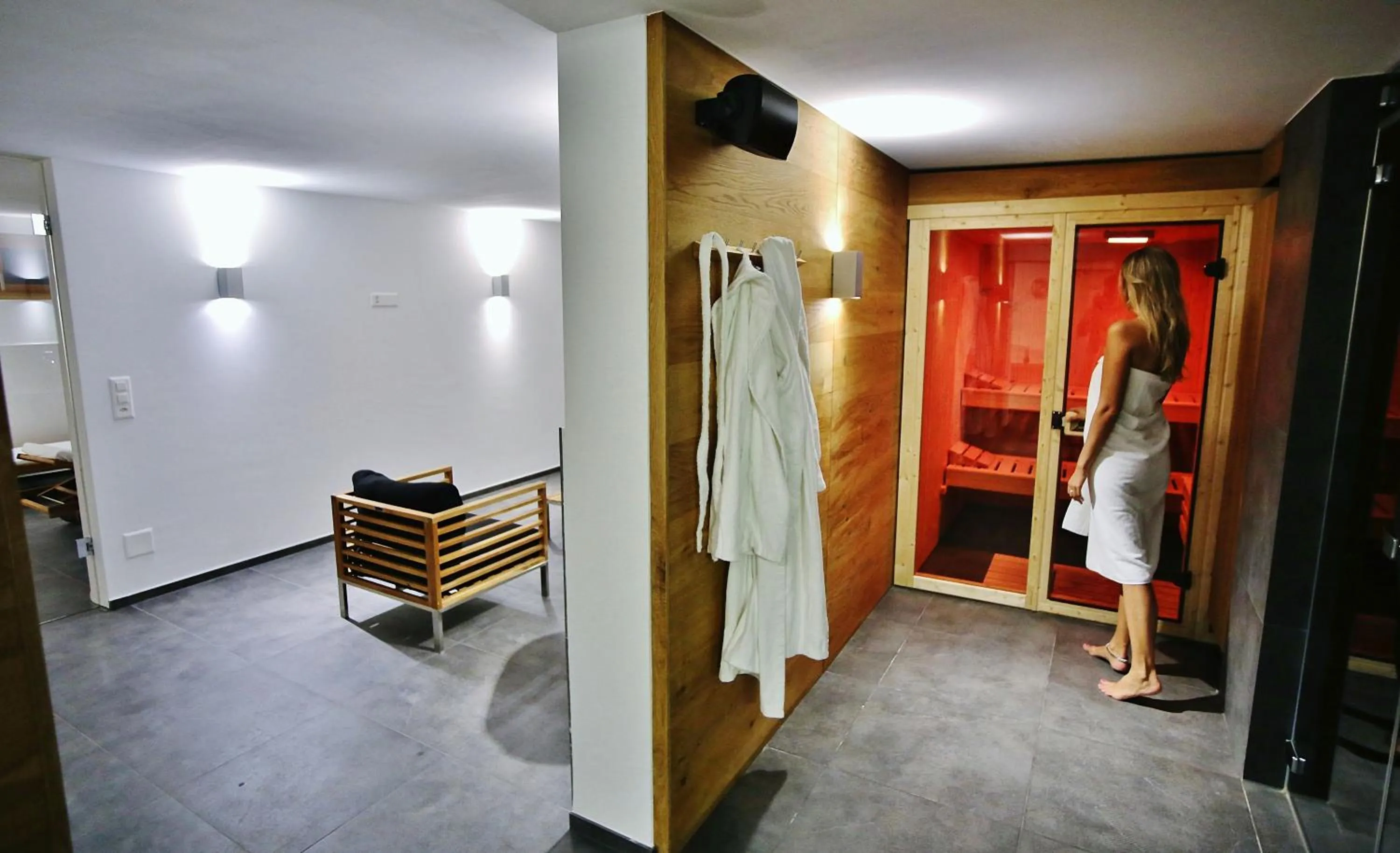 Sauna in Elite Alpine Lodge - Apart & Breakfast