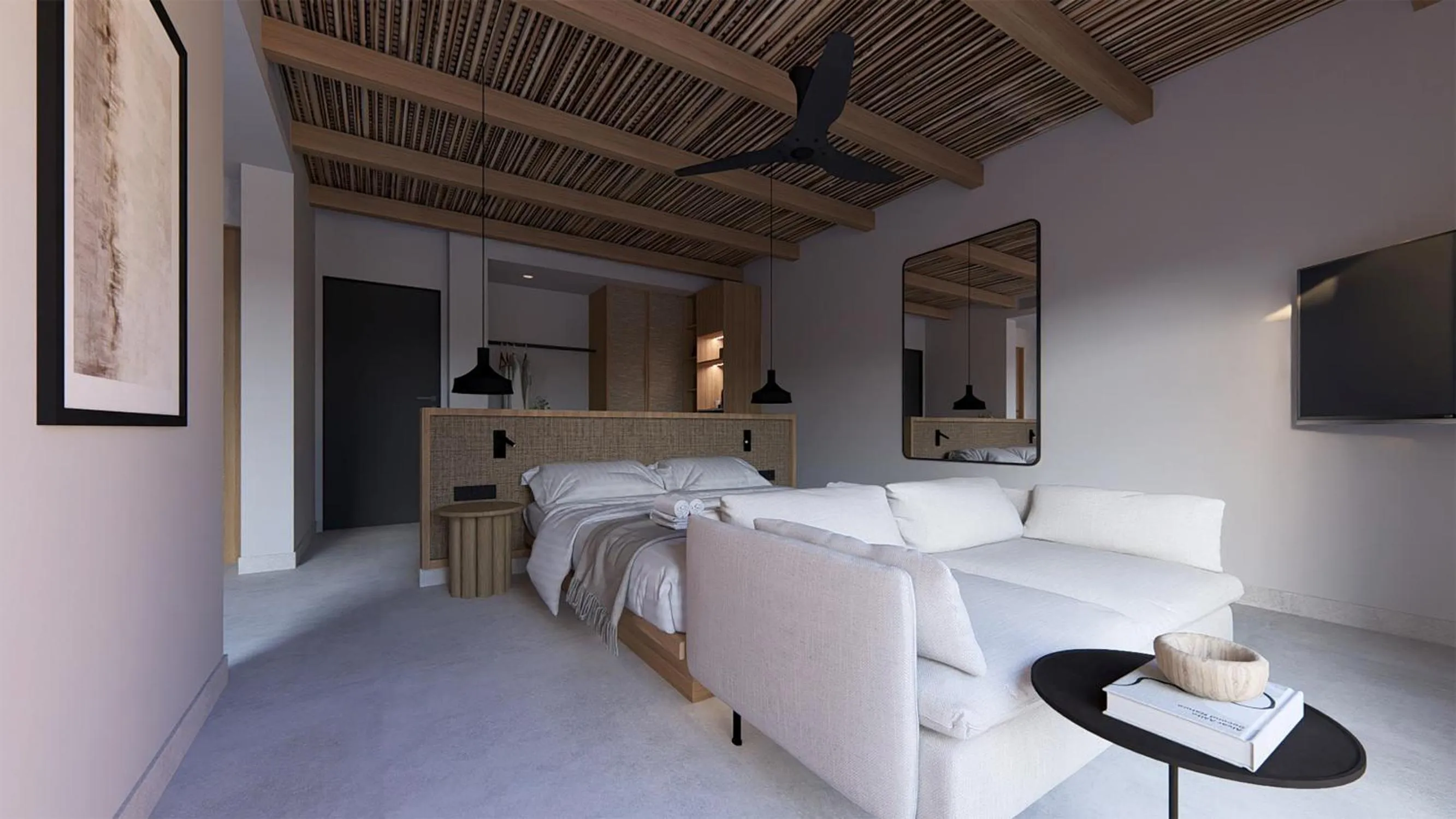 Photo of the whole room, Bed in Paralos Irini Mare