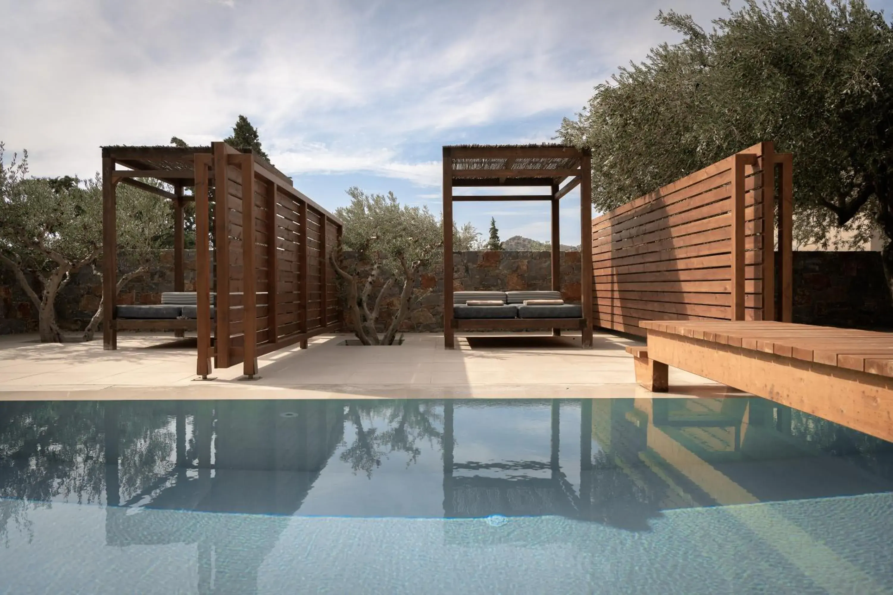 Pool view in Paralos Irini Mare Pool view in Paralos Irini Mare