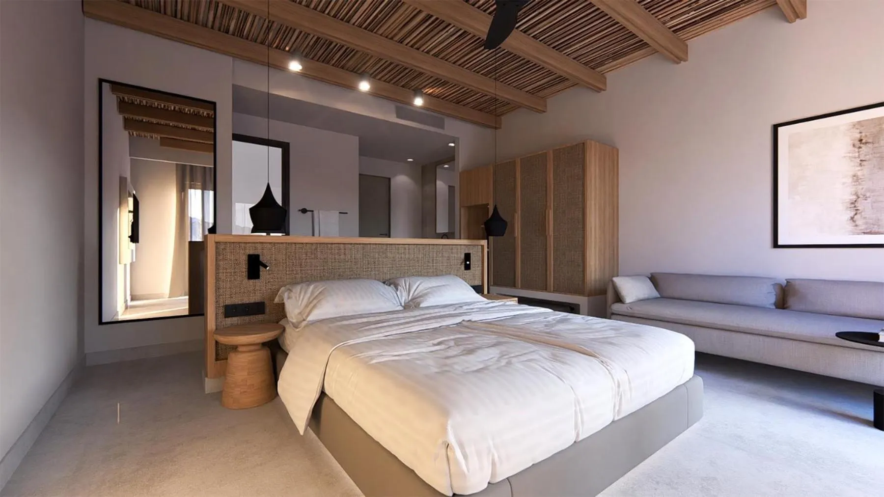 Photo of the whole room, Bed in Paralos Irini Mare