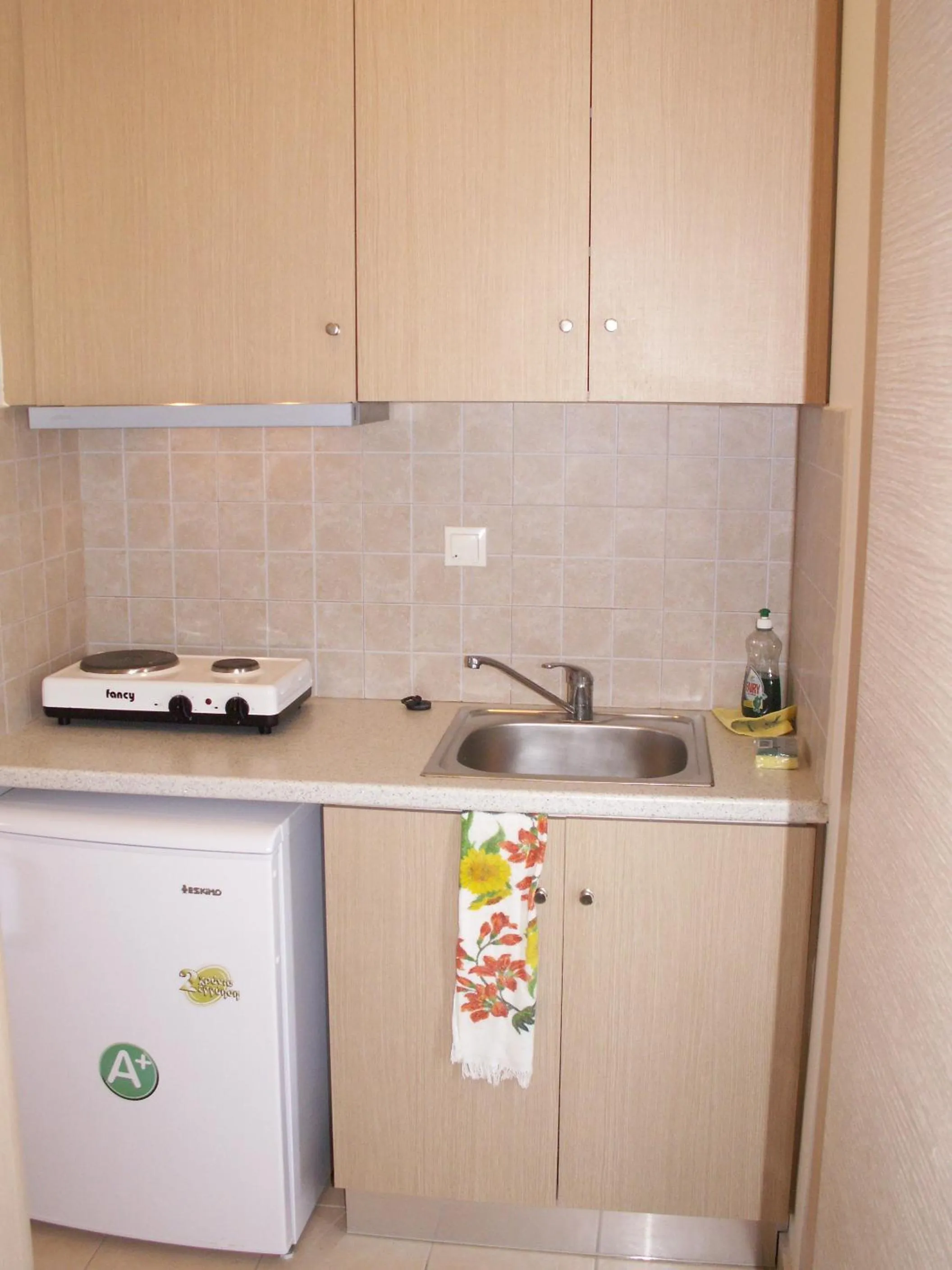 Kitchen or kitchenette in Kastro Beach Hotel