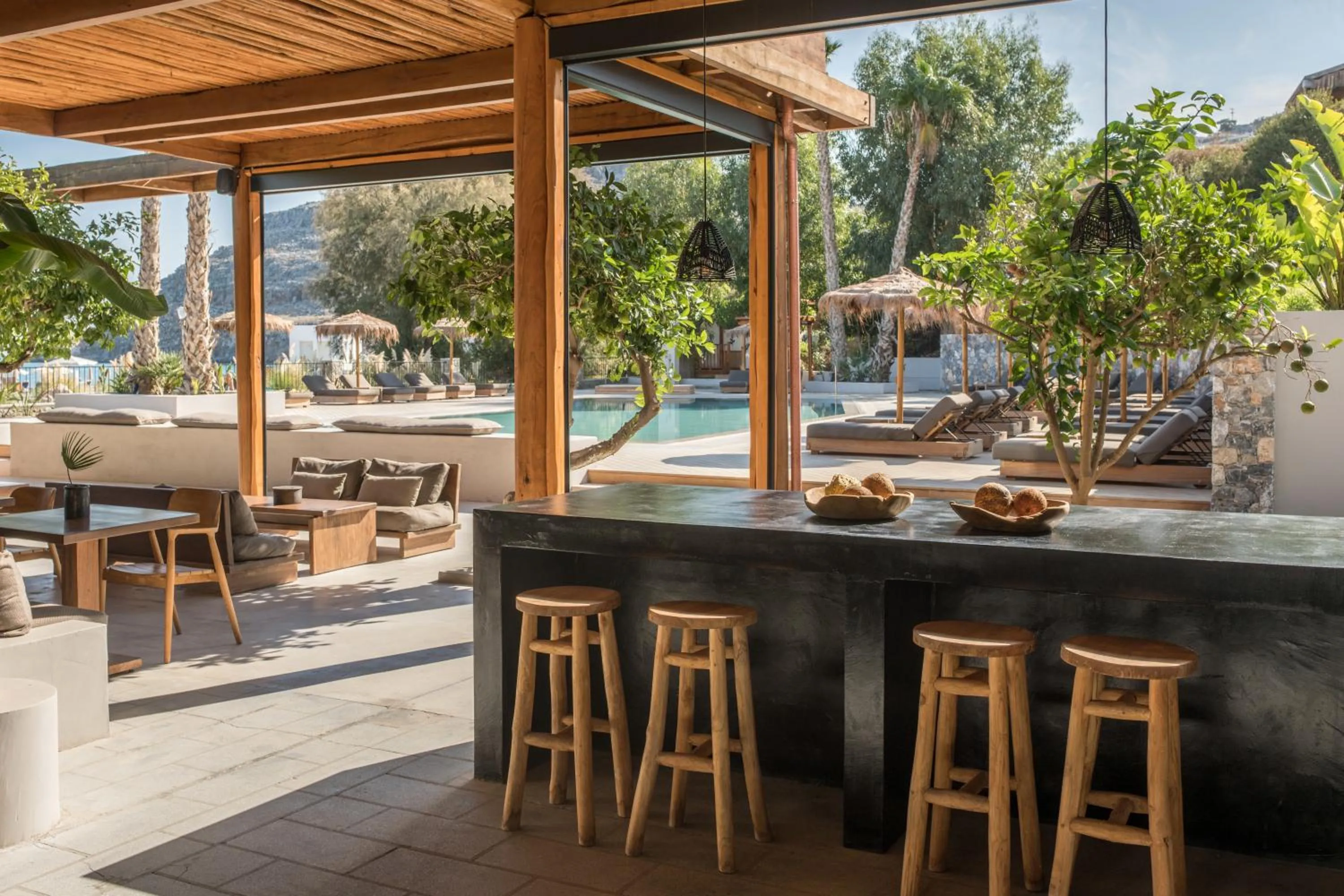 Seating area in Lindos Aqua Terra