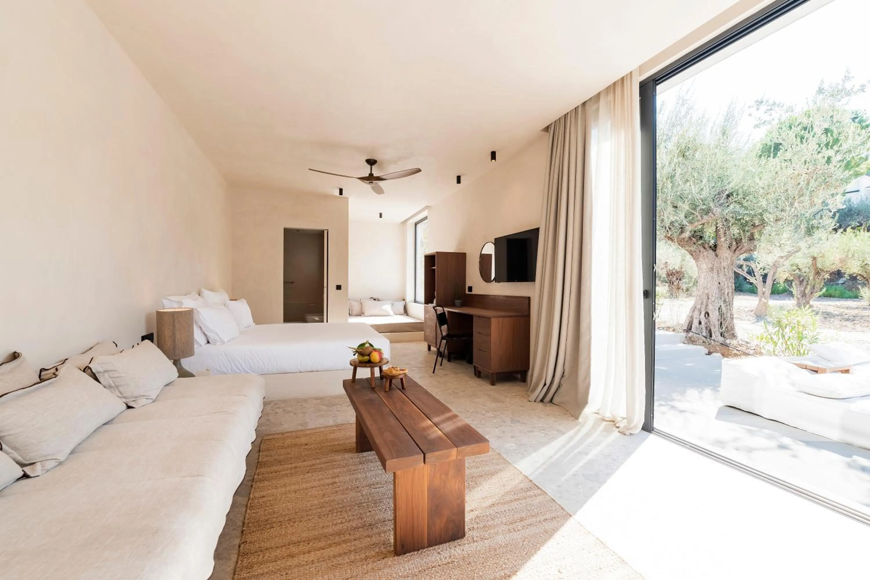 Seating area, Bed in Lindos Aqua Terra