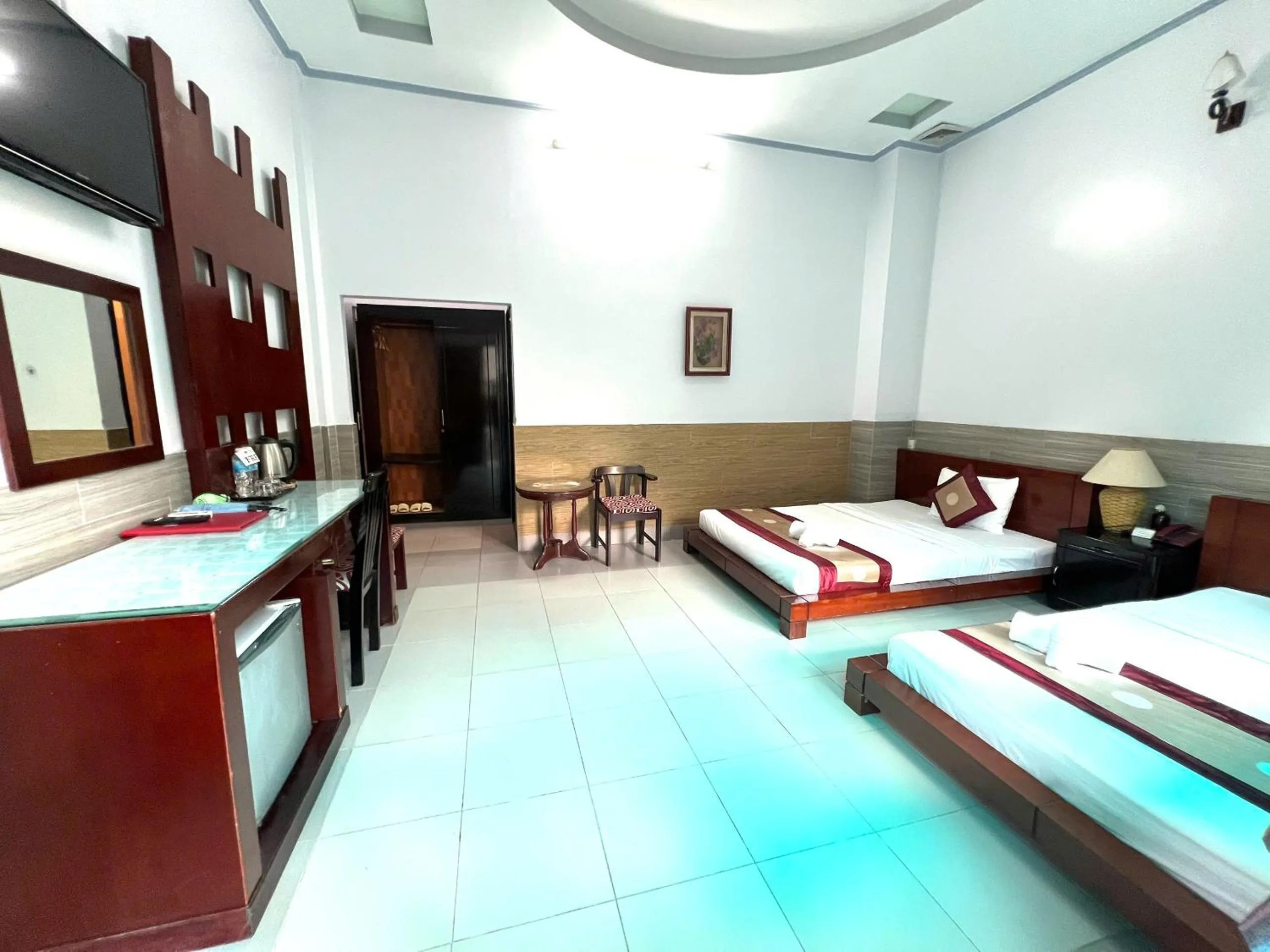 Bed in Thanh Dat Resort