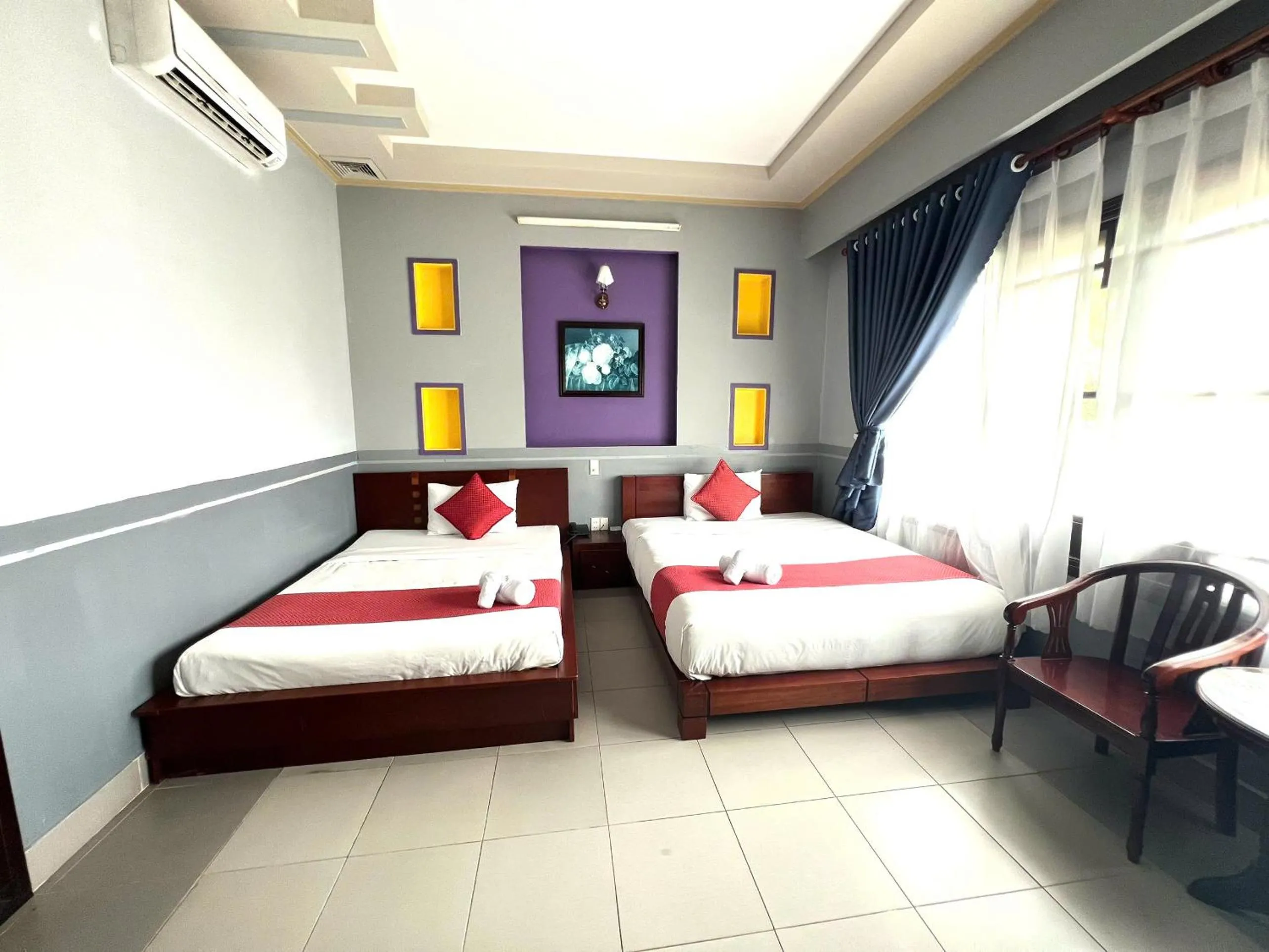 Bed in Thanh Dat Resort