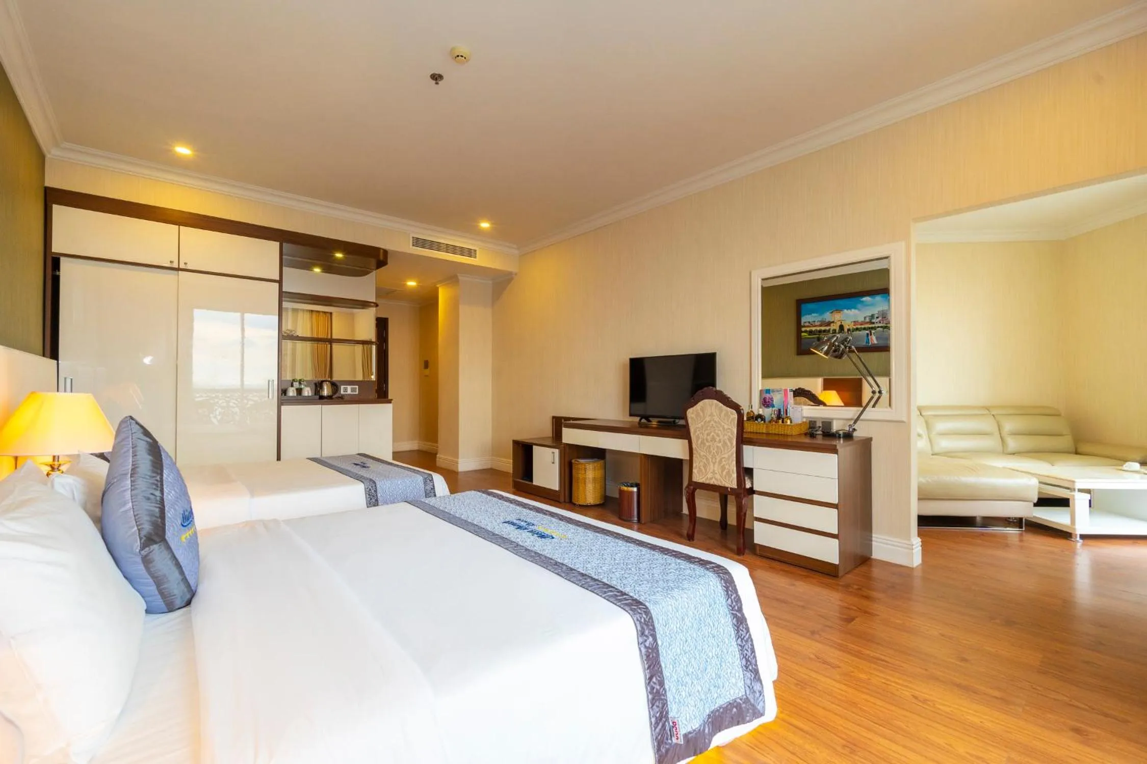 Bed in Thien Thanh Resort