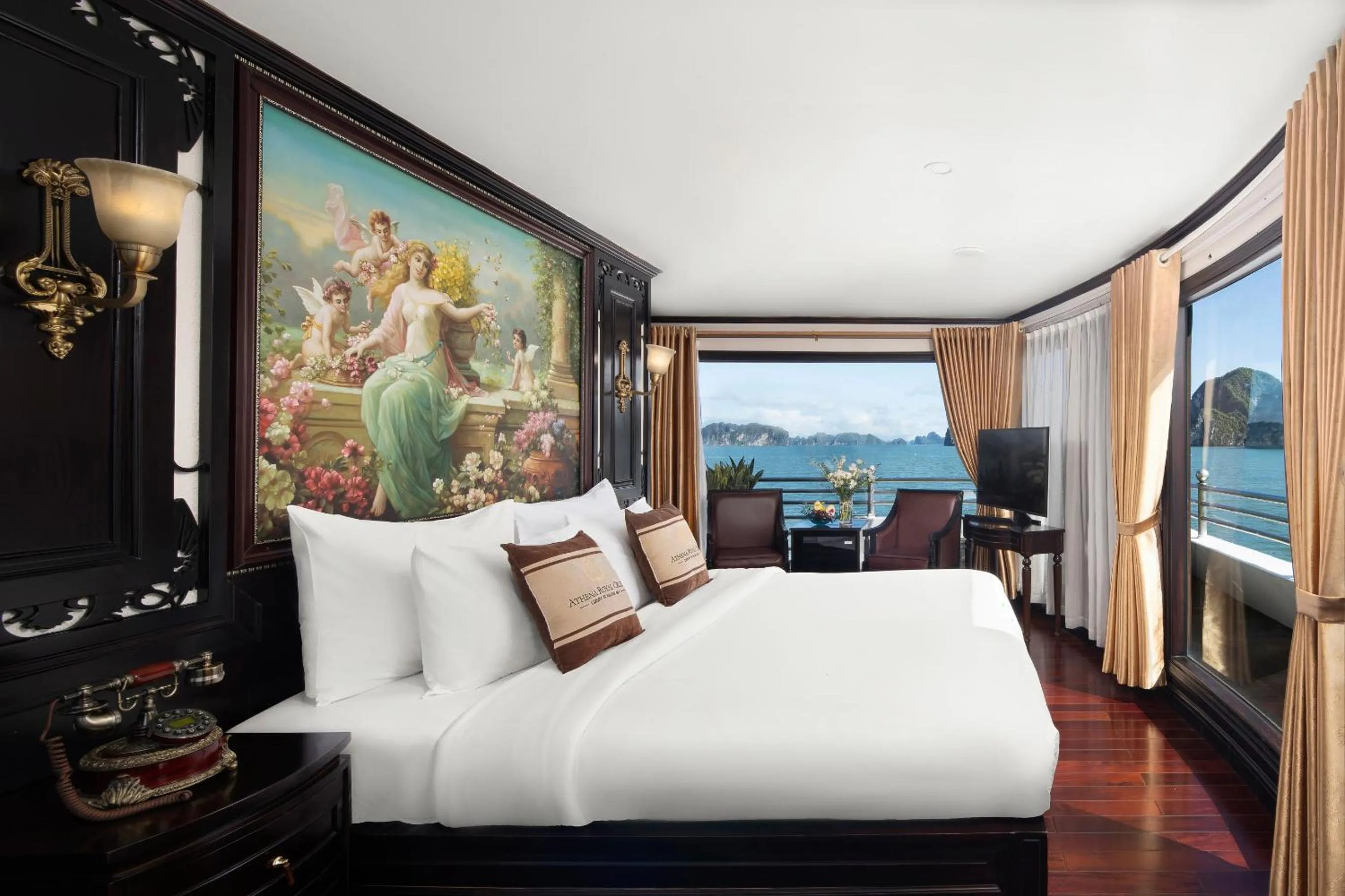Bedroom, Bed in Athena Royal Cruise - Luxury in Halong Bay
