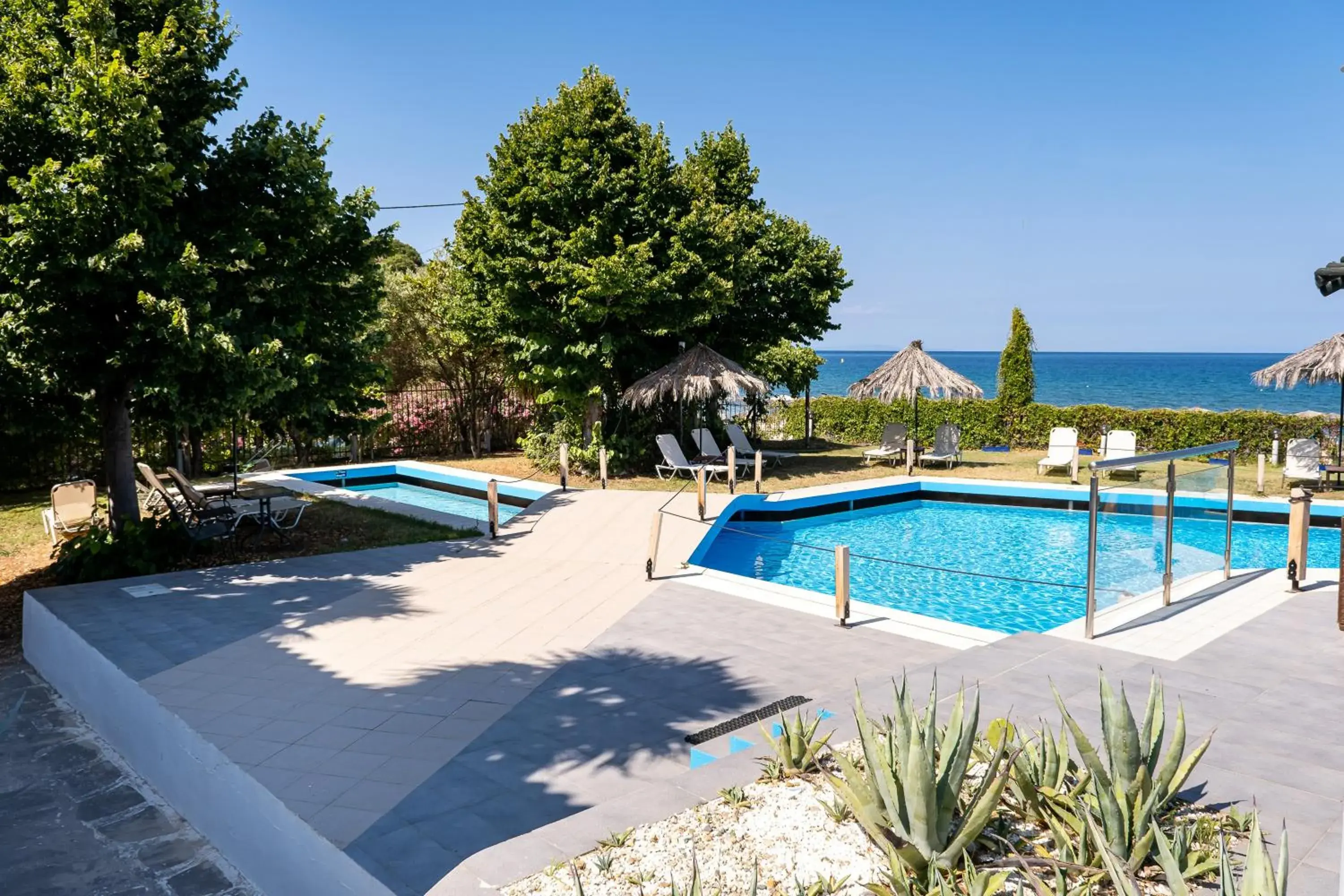 Pool view in Kamari Beach Hotel Pool view in Kamari Beach Hotel
