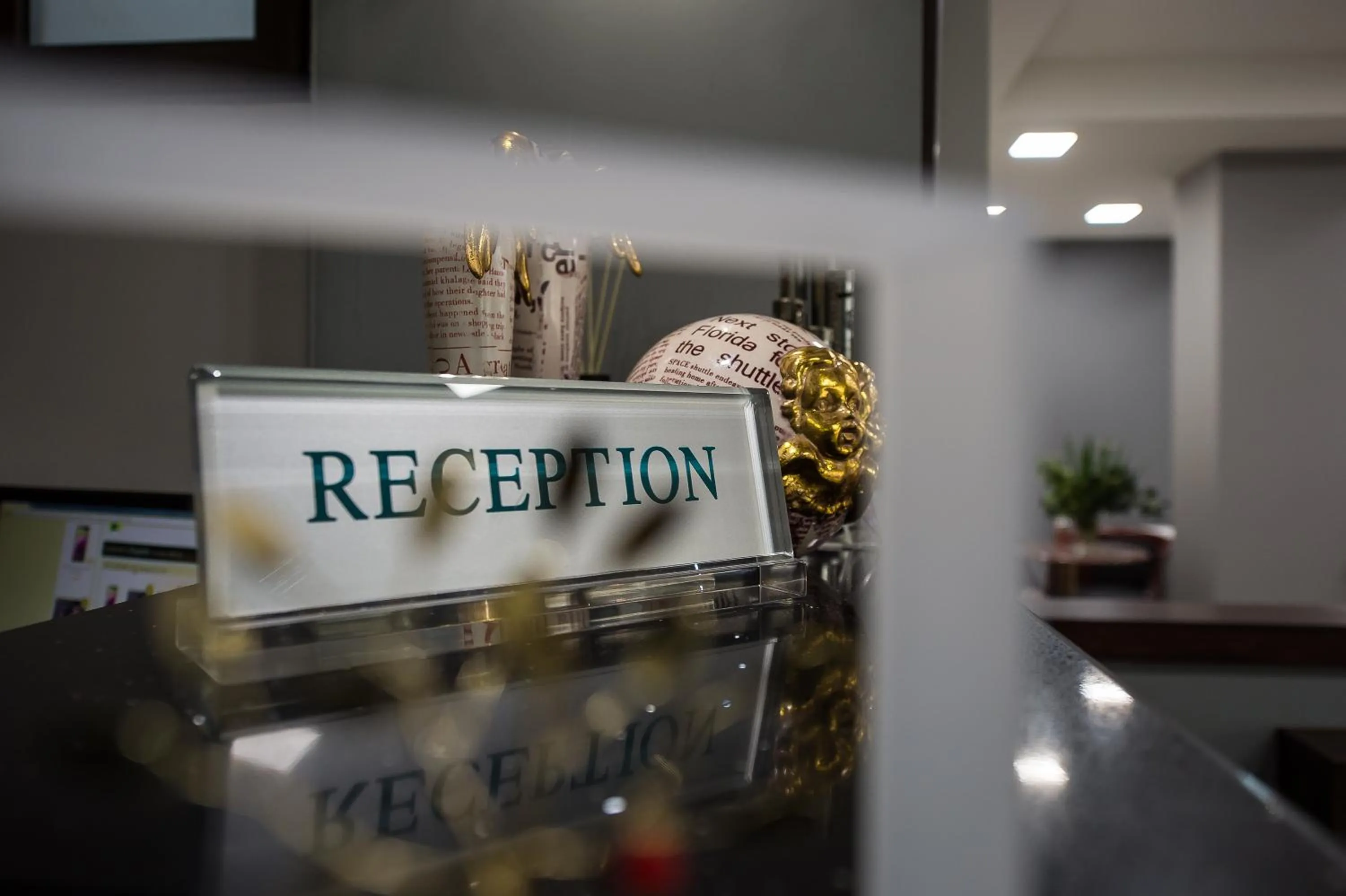 Lobby or reception in Hotel Olympos