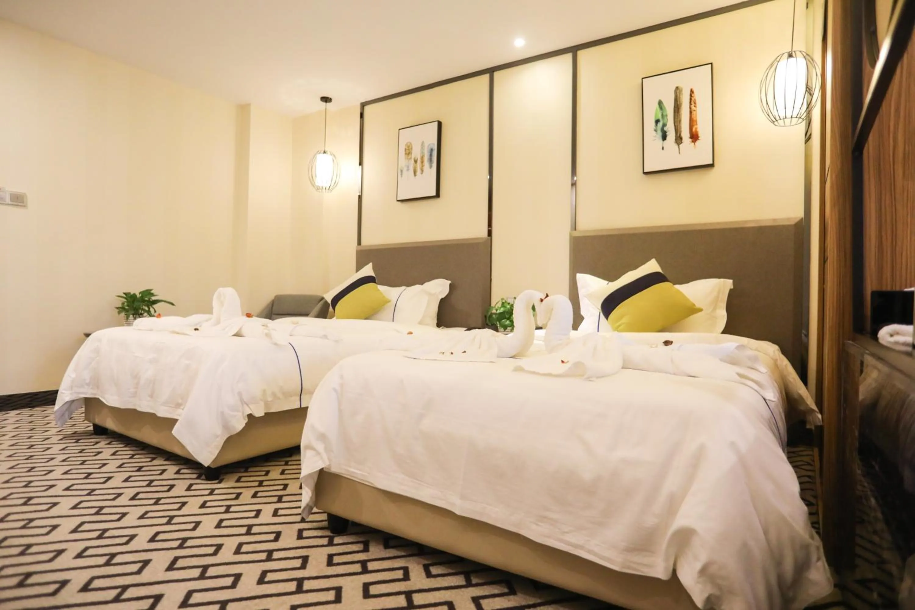 Bed in Guangzhou Homies Hotel