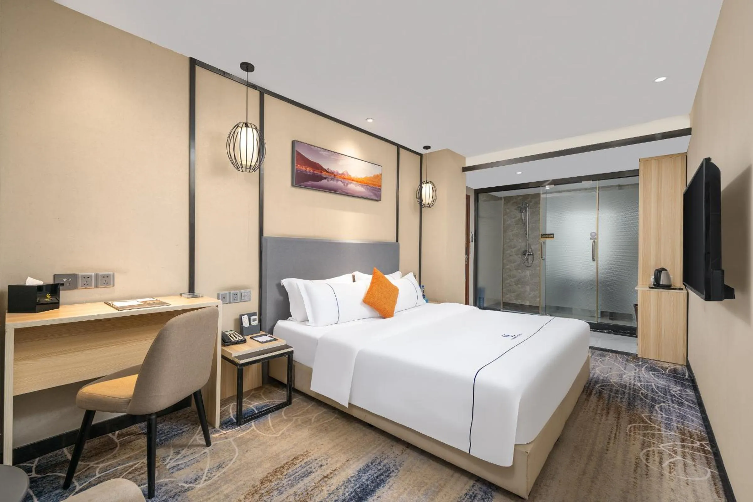 Bed in Guangzhou Homies Hotel