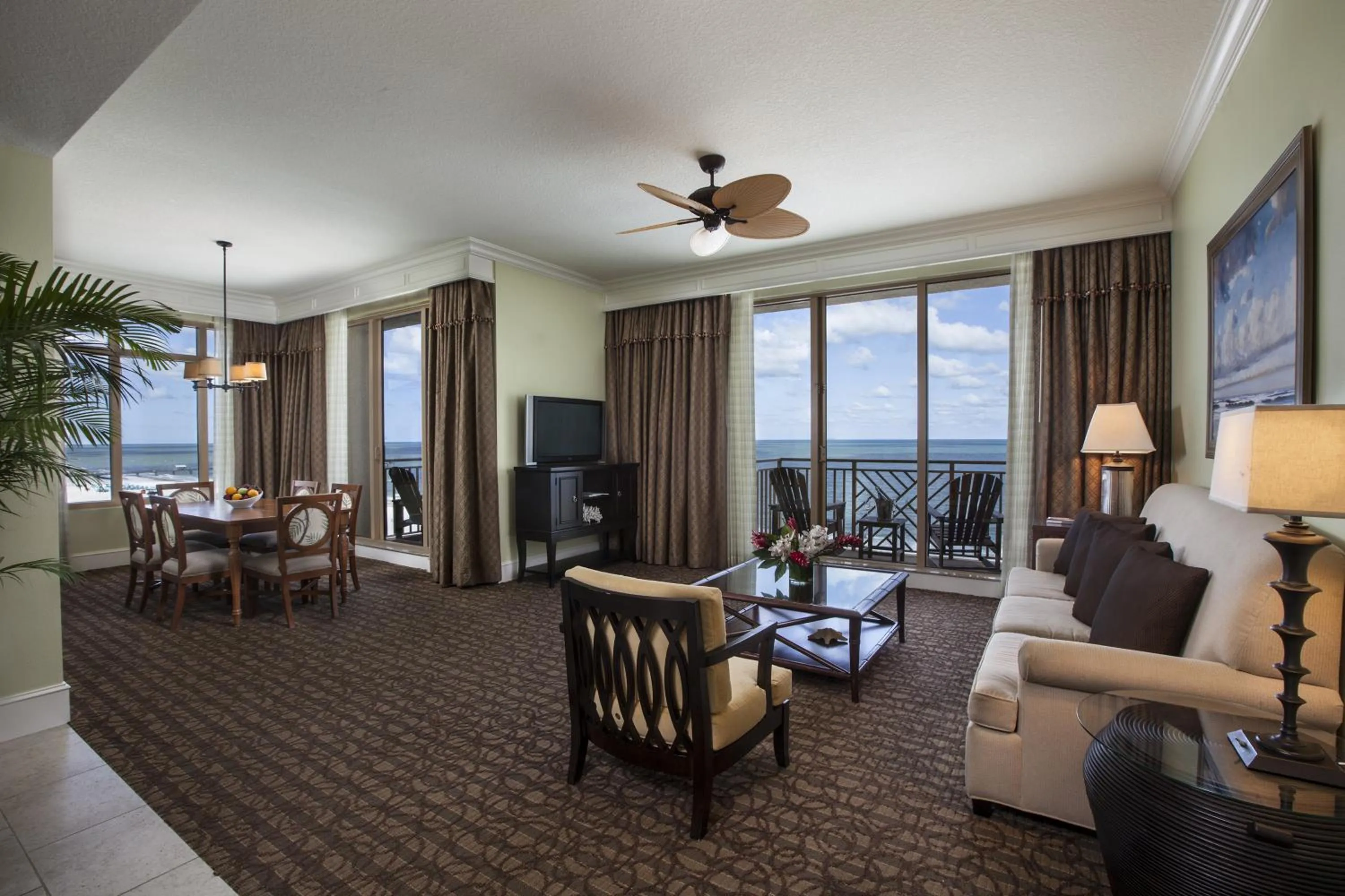 Living room in Sandpearl Resort Private Beach