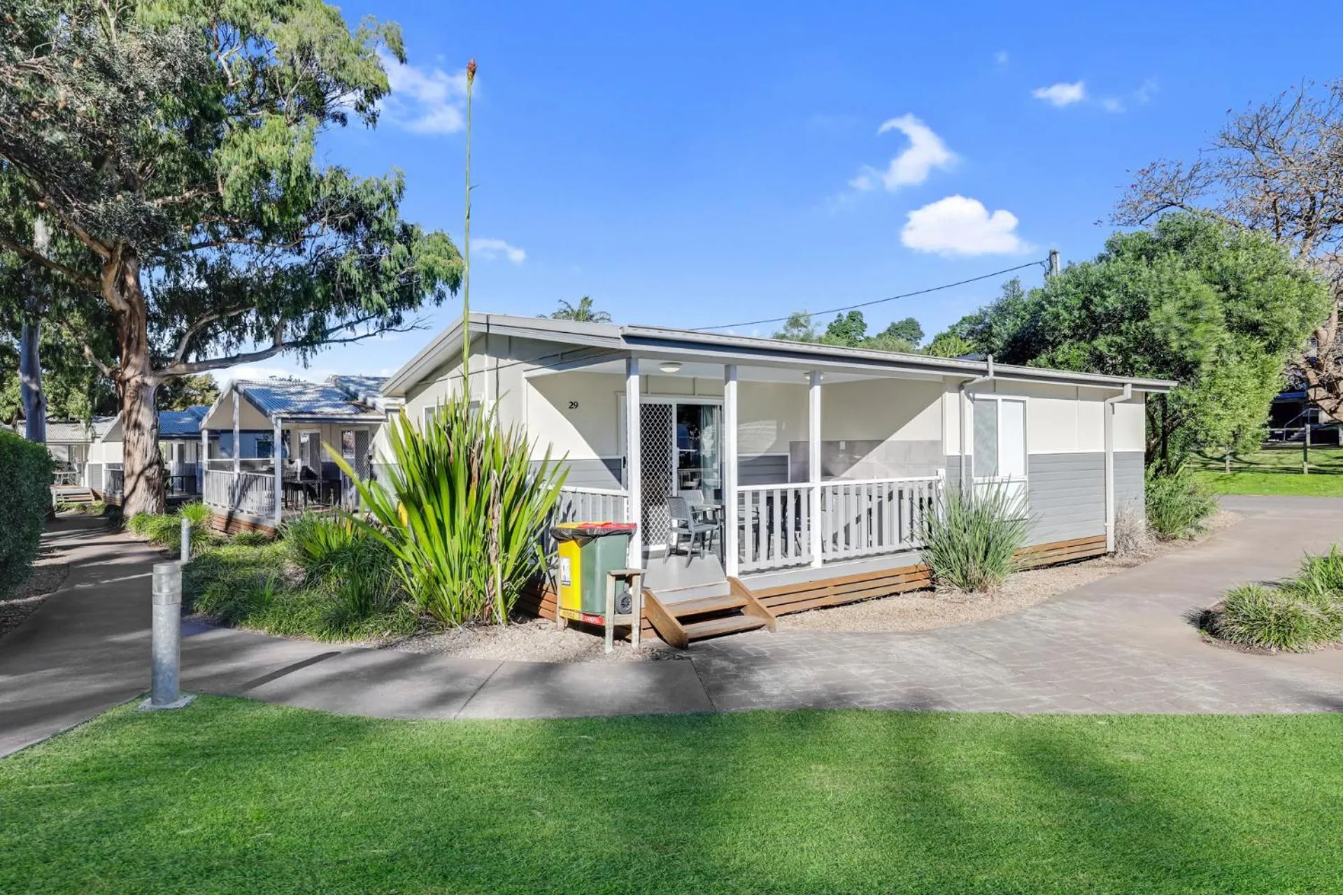 Patio in Kendalls Beach Holiday Park