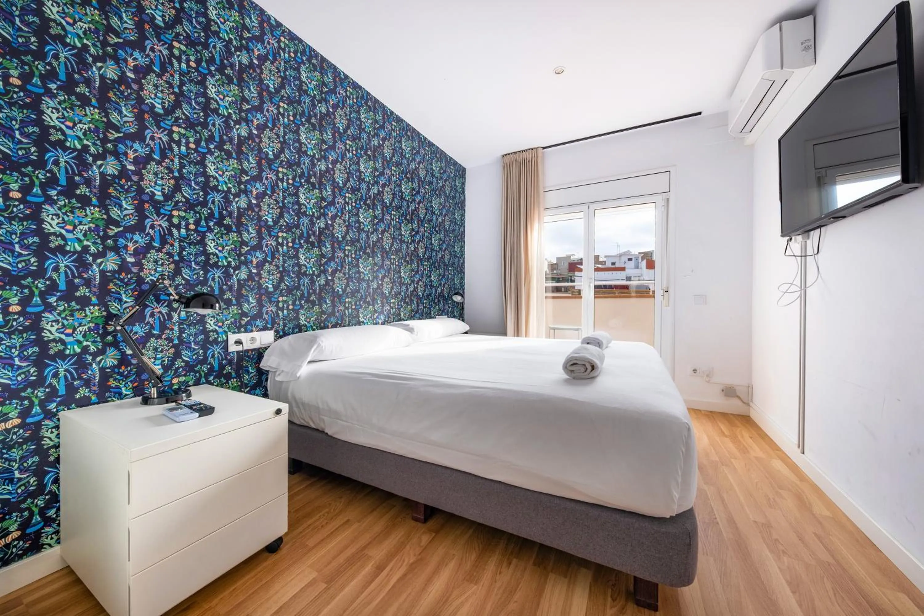 Bedroom, Bed in AinB Barcelona Sants Apartments