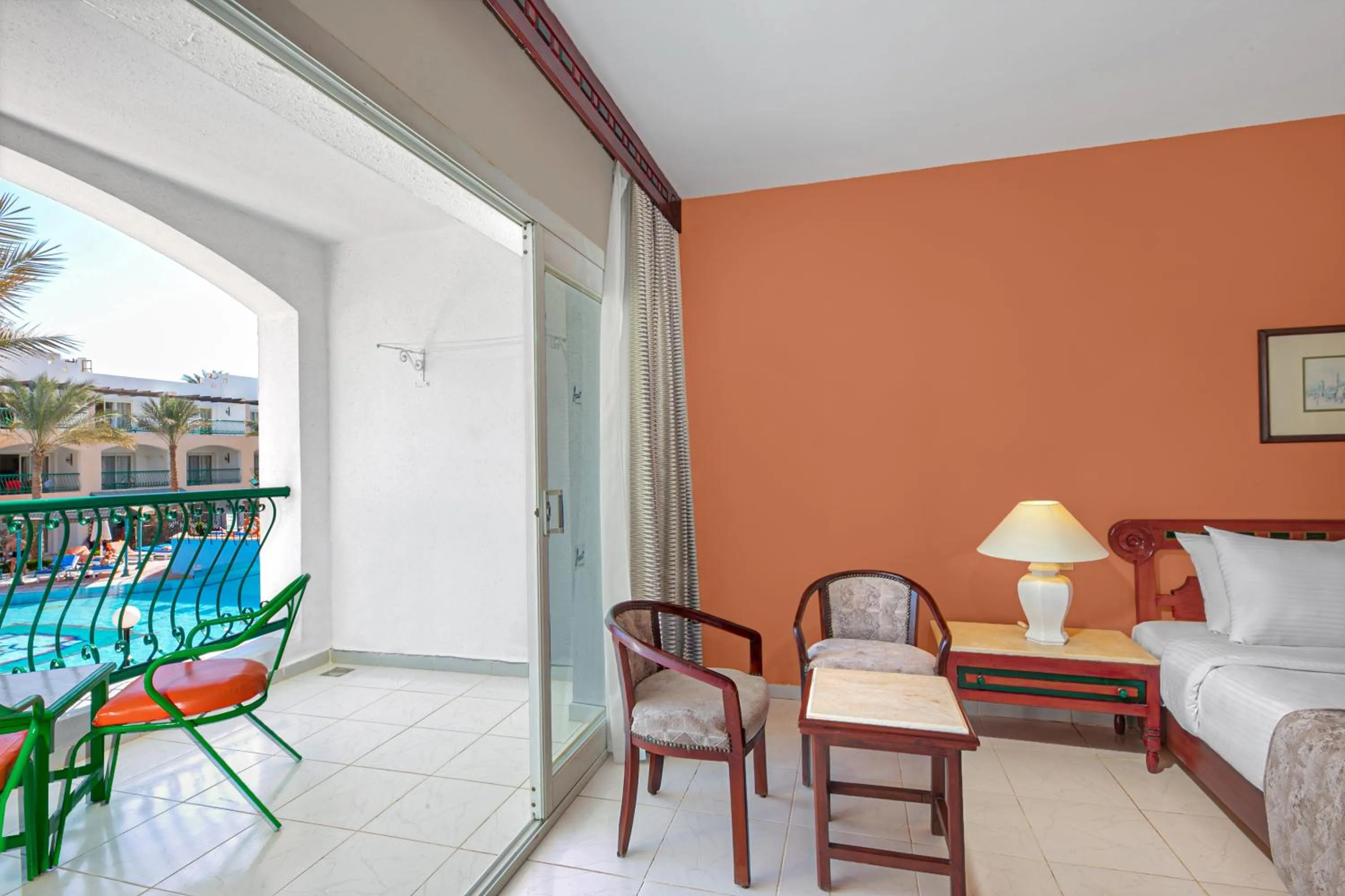 Balcony/Terrace, Bed in Bel Air Azur Resort (Adults Only)