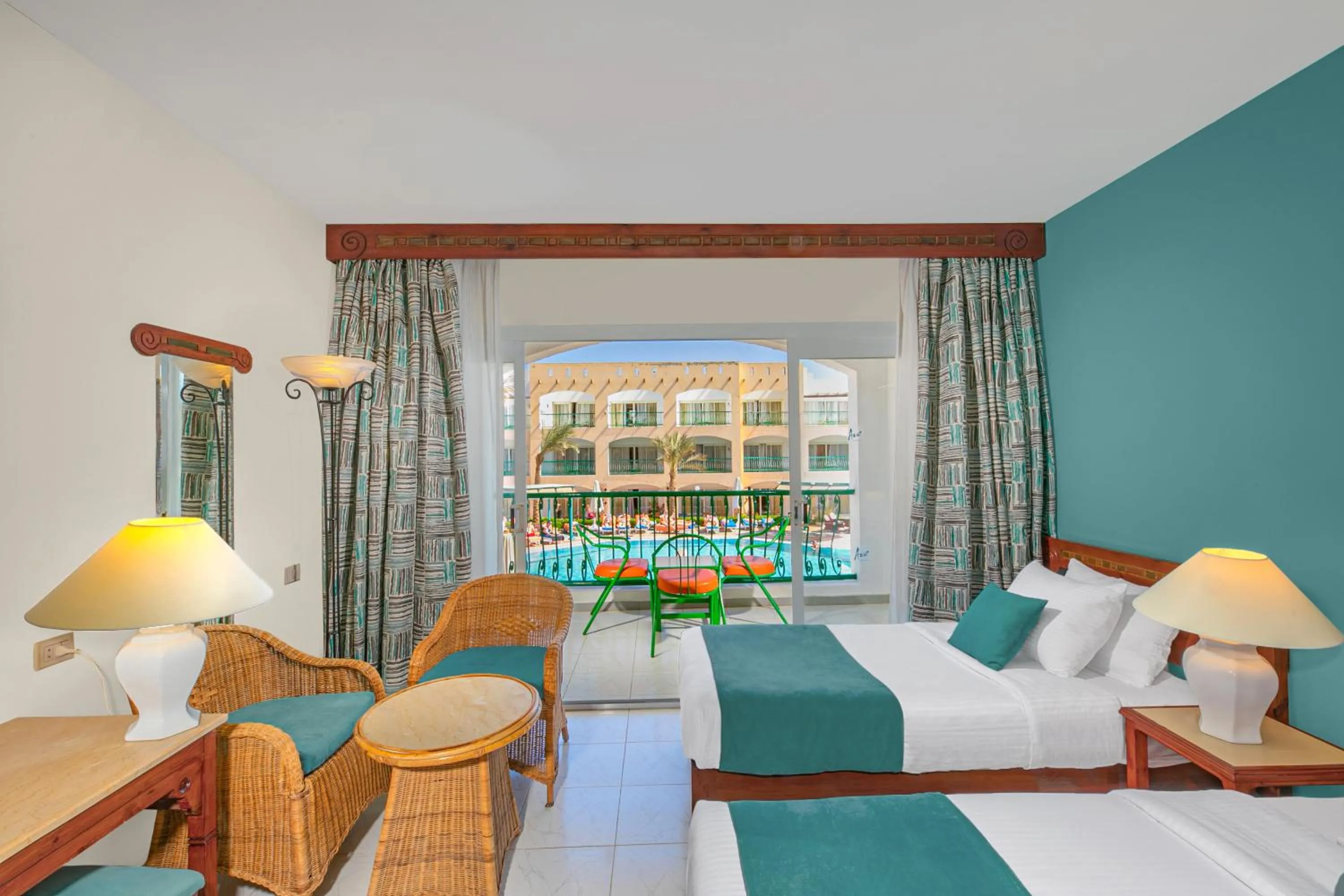 Pool view, Bed in Bel Air Azur Resort (Adults Only)