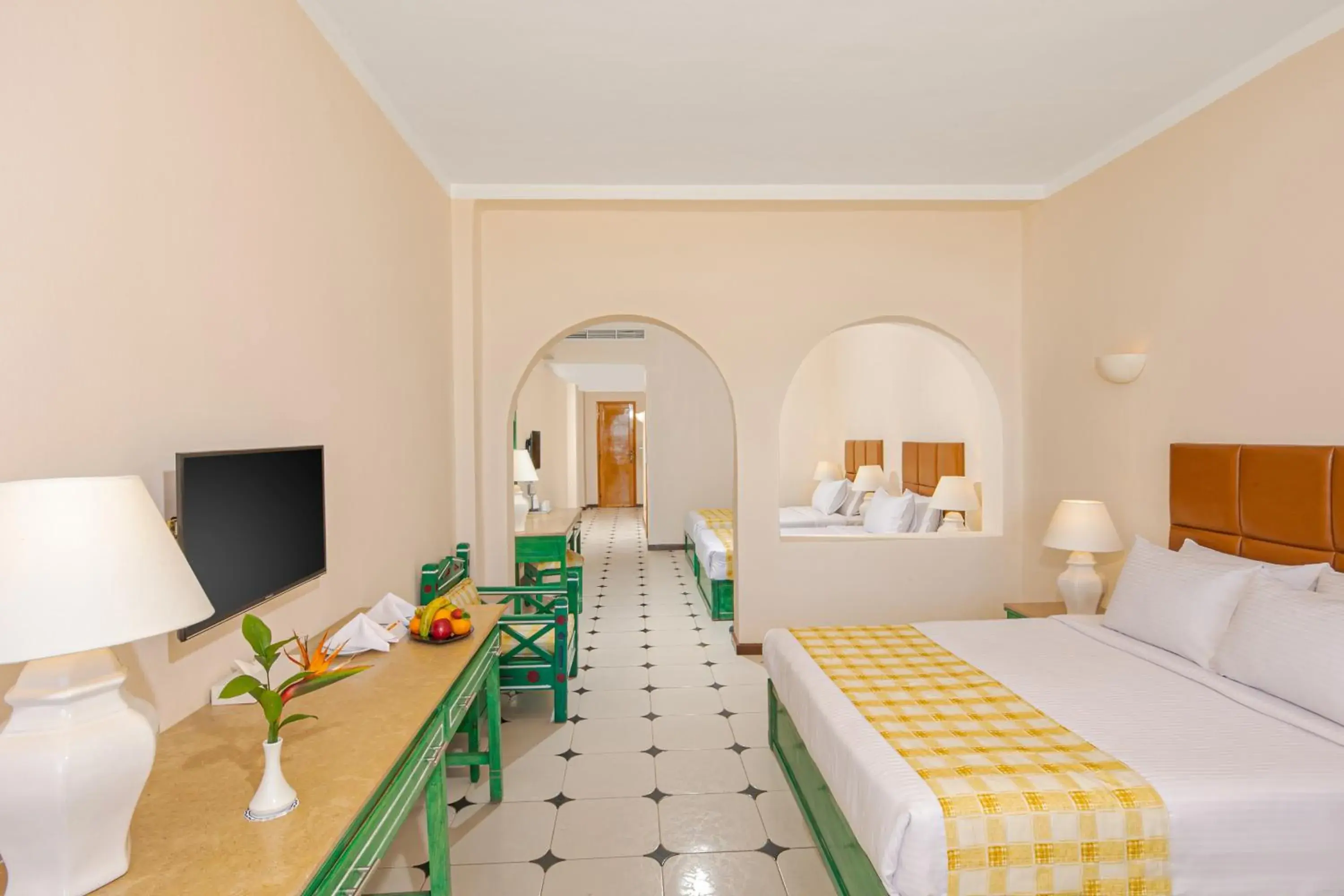 TV and multimedia, Bed in Giftun Azur Resort TV and multimedia, Bed in Giftun Azur Resort