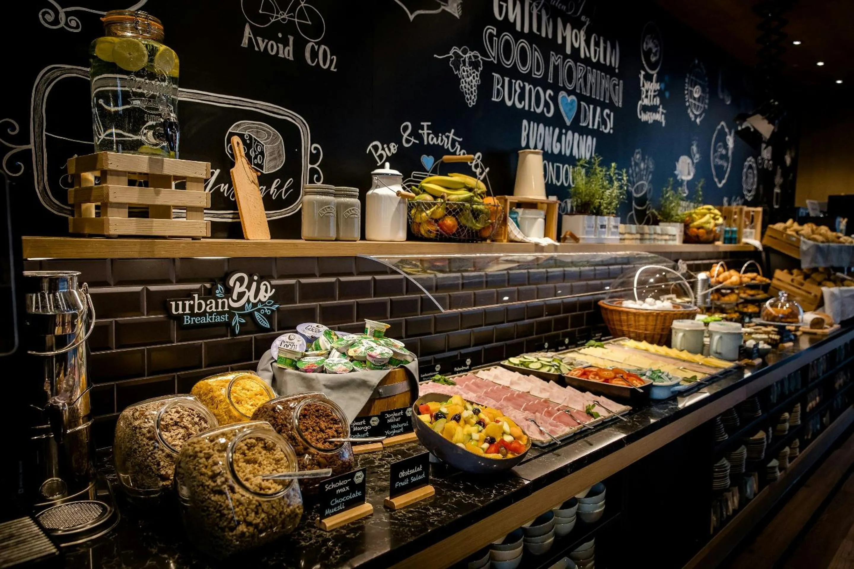 Buffet breakfast in Motel One Stuttgart-Mitte