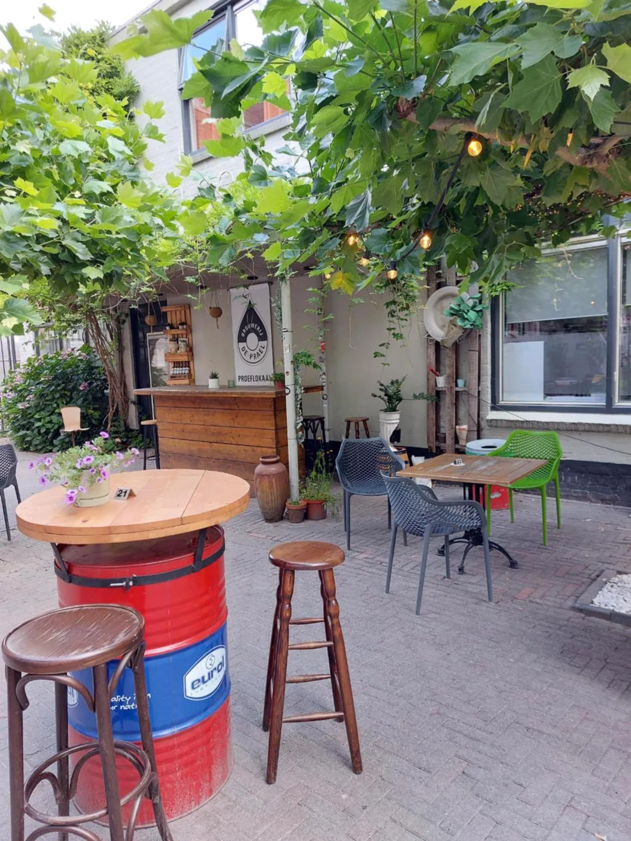 Balcony/Terrace in Simplon Hostel