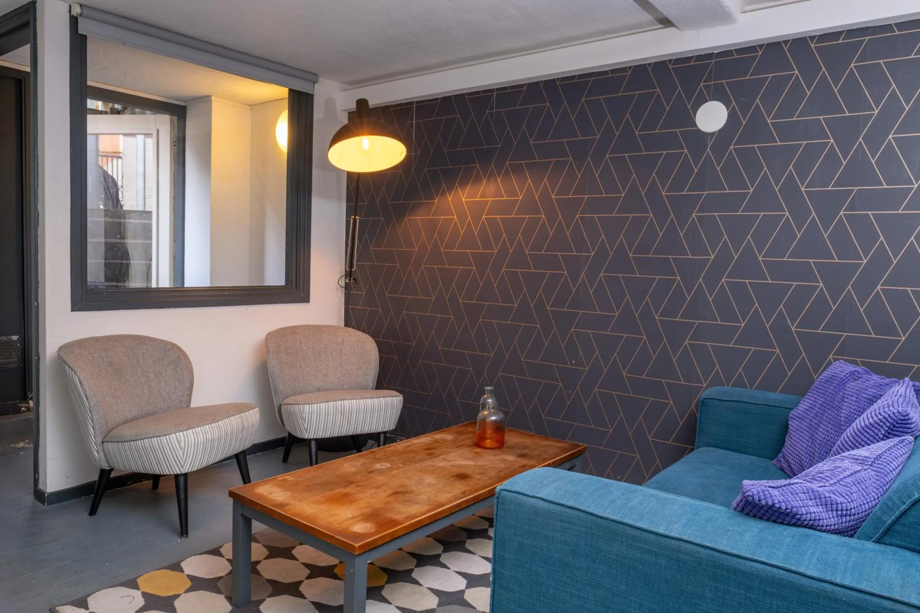 Living room in Simplon Hostel