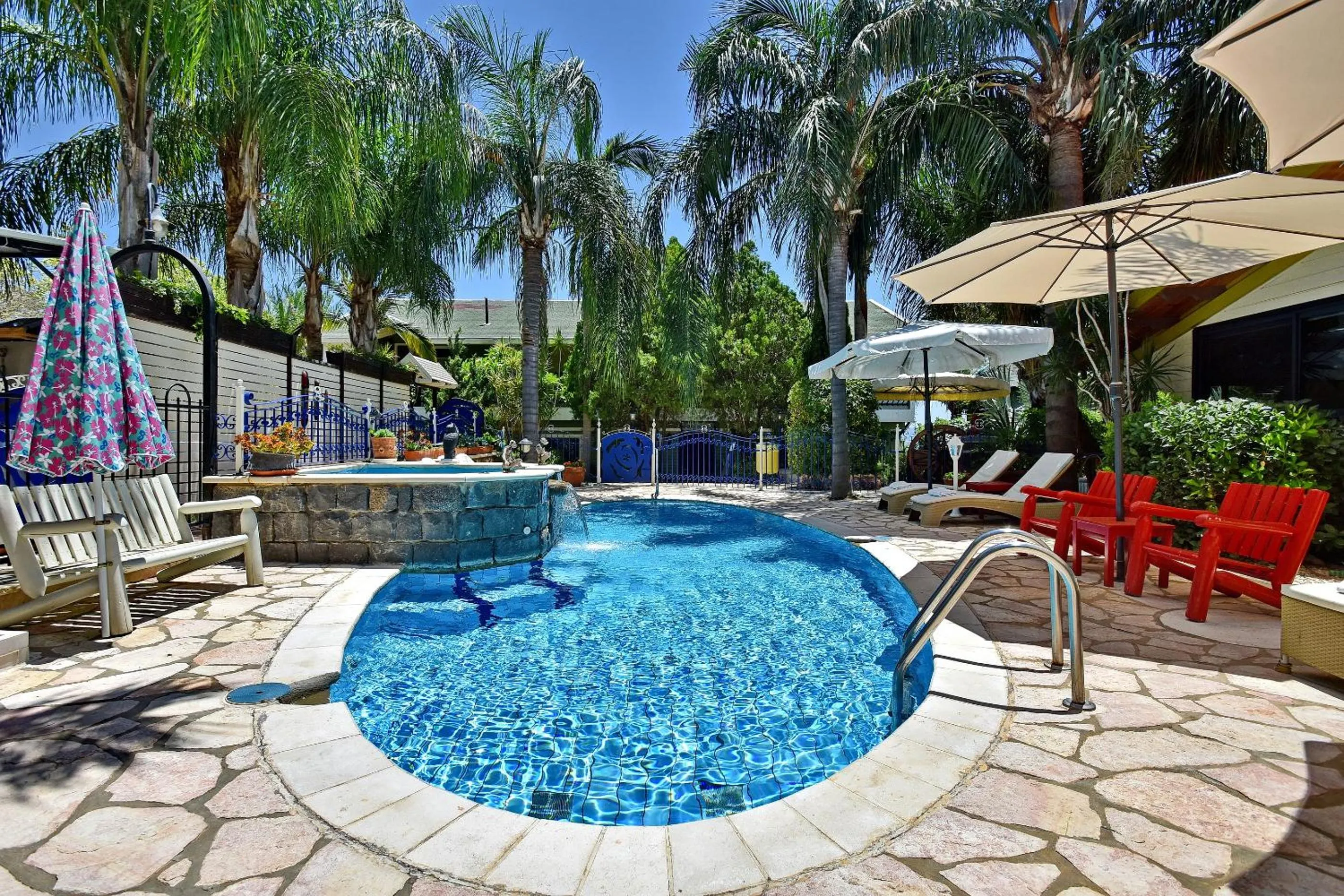 Pool view in Out of Africa Resort