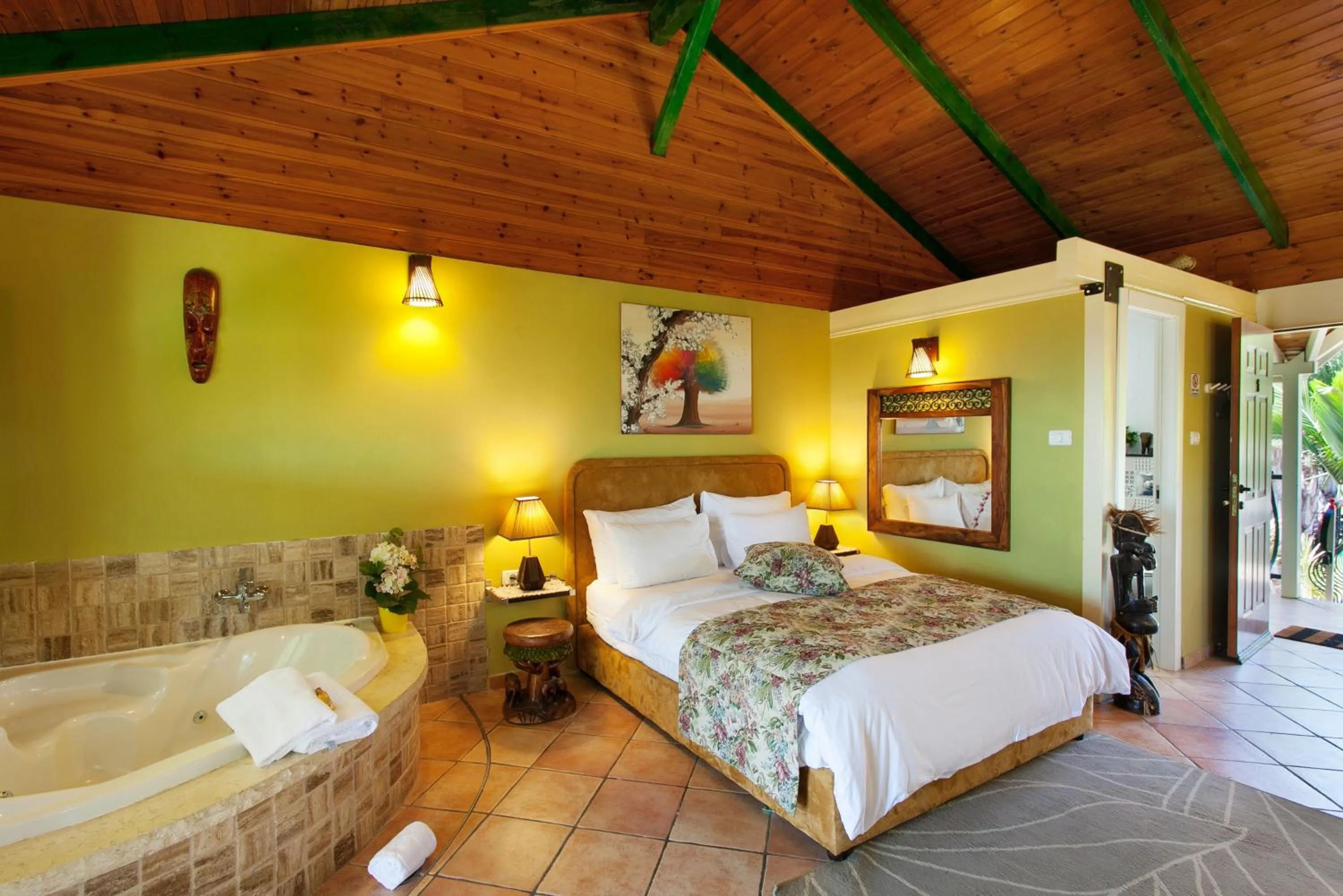Bed in Out of Africa Resort