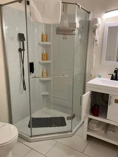 Shower in Cozy Corner Motel