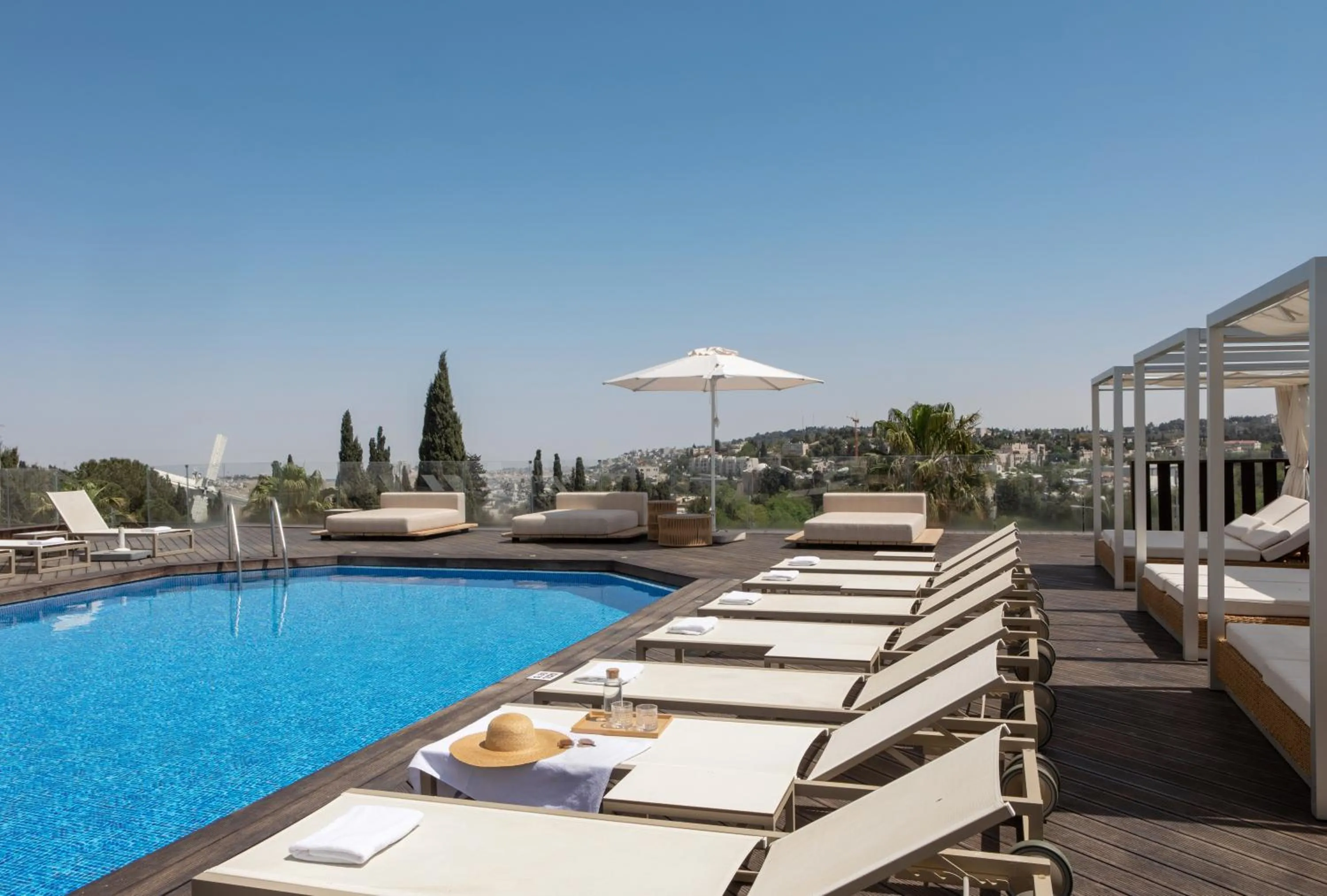 Pool view in Cassia Hotel Jerusalem